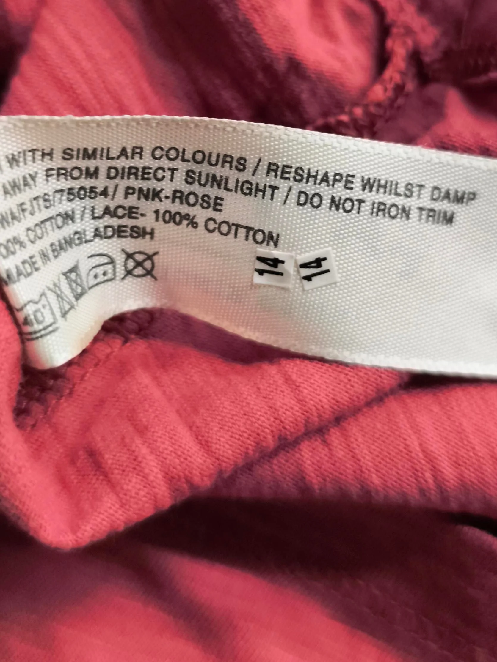 Fat Face Women's Top UK 14 Red 100% Cotton Basic New with tags - Image 6