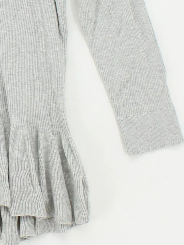 Fat Face Women's Top UK 16 Grey Cotton with Viscose 3/4 Sleeve Round Neck Basic - Image 4