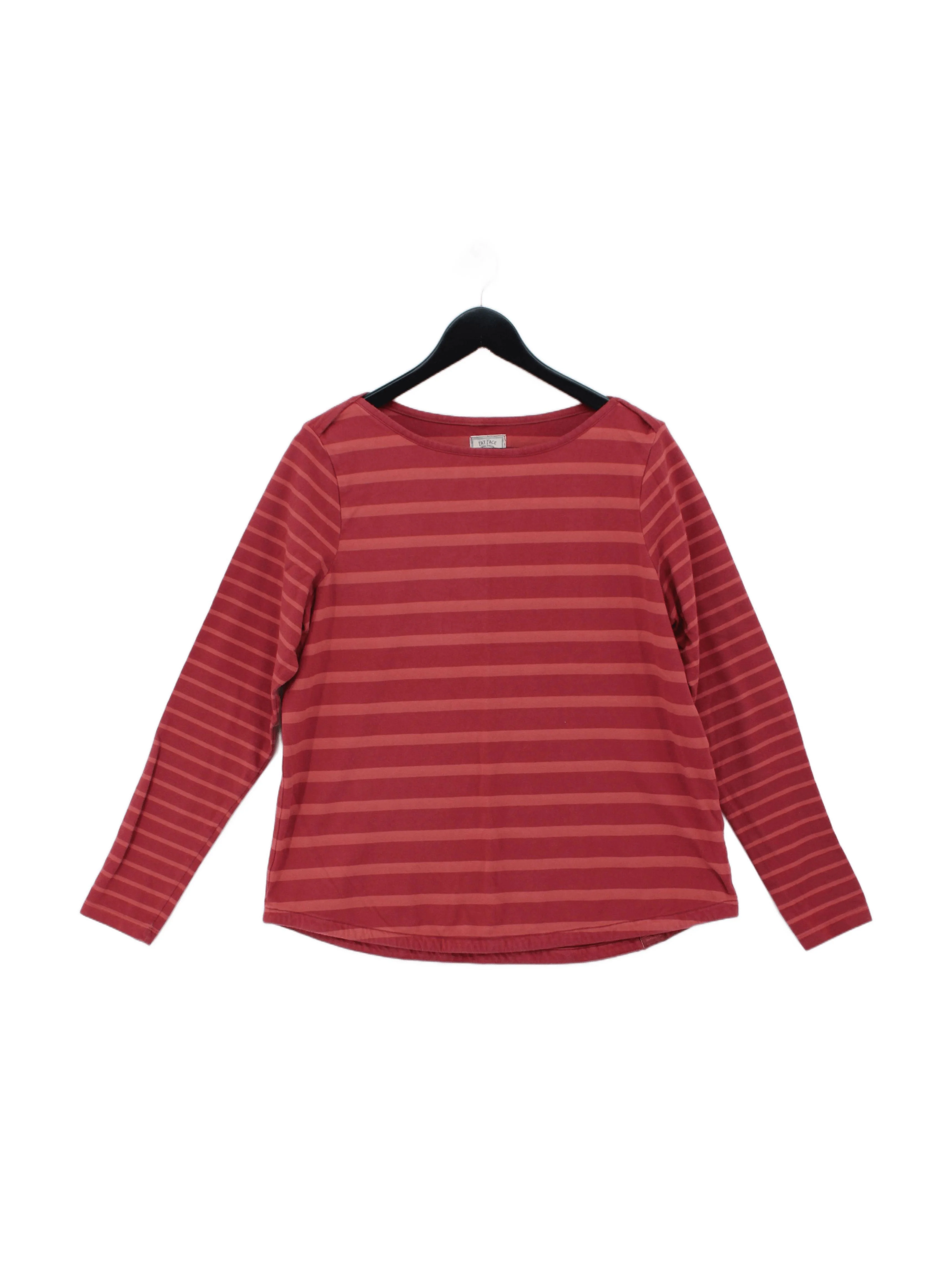 Fat Face Women's Top UK 16 Red Cotton with Elastane Basic