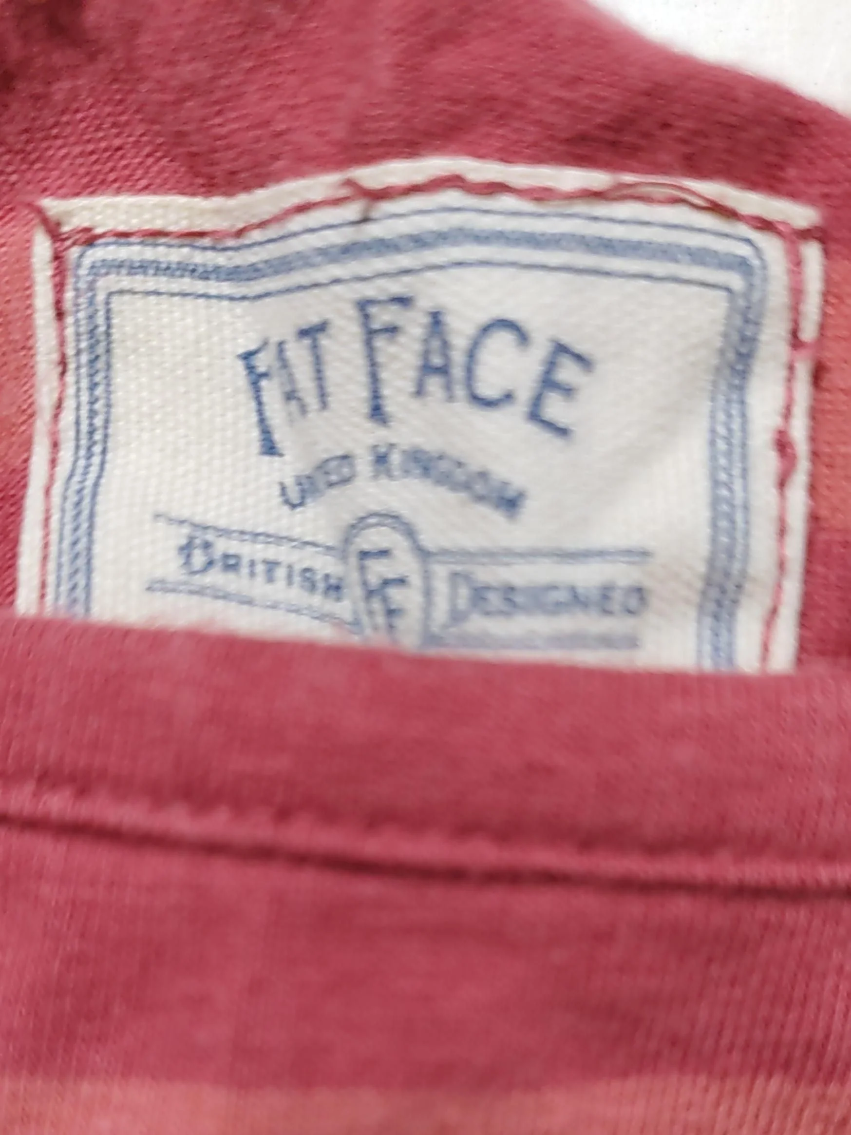 Fat Face Women's Top UK 16 Red Cotton with Elastane Basic - Image 6