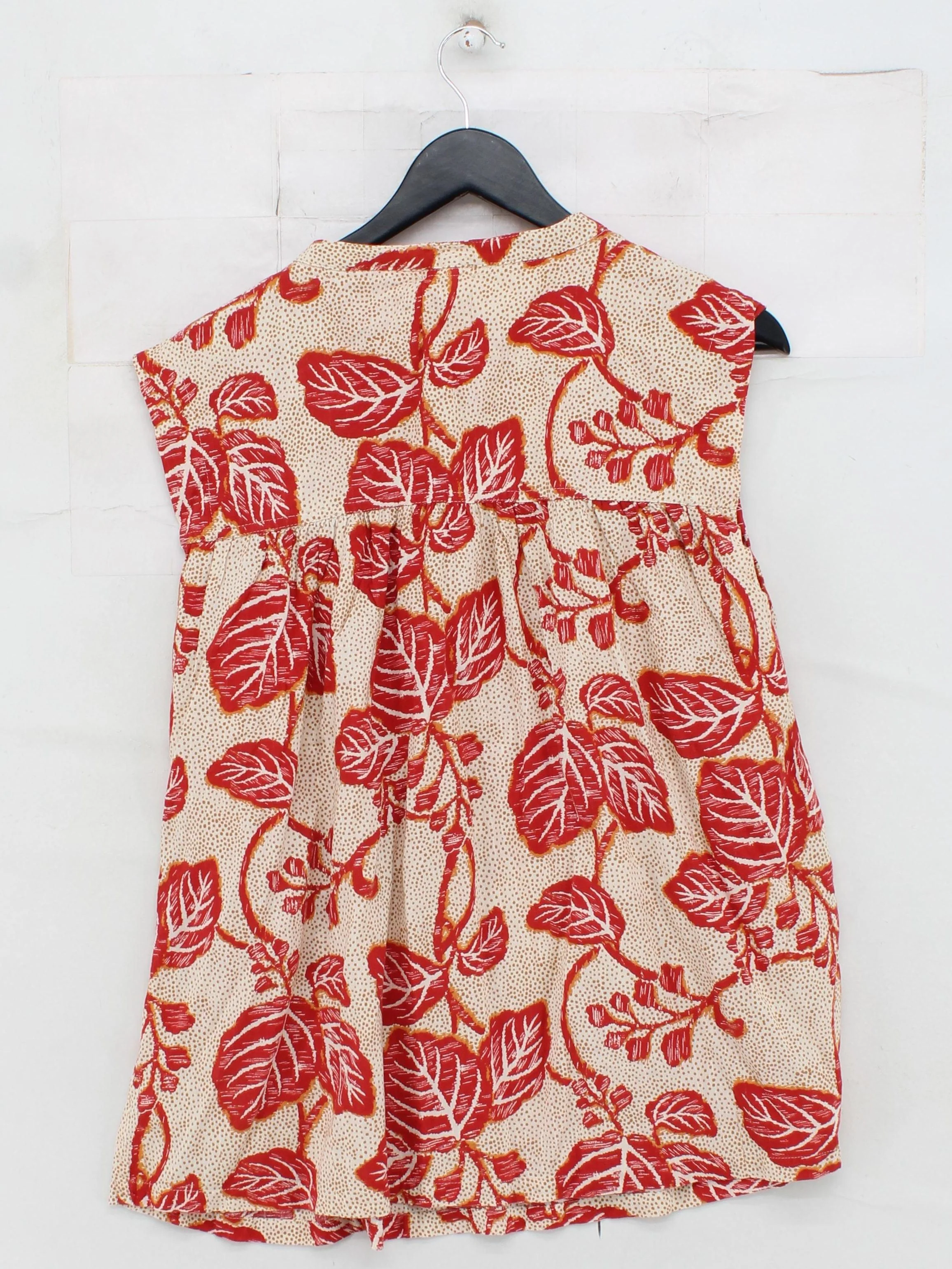 Fat Face Women's Top UK 16 Red Cotton with Viscose Basic - Image 2