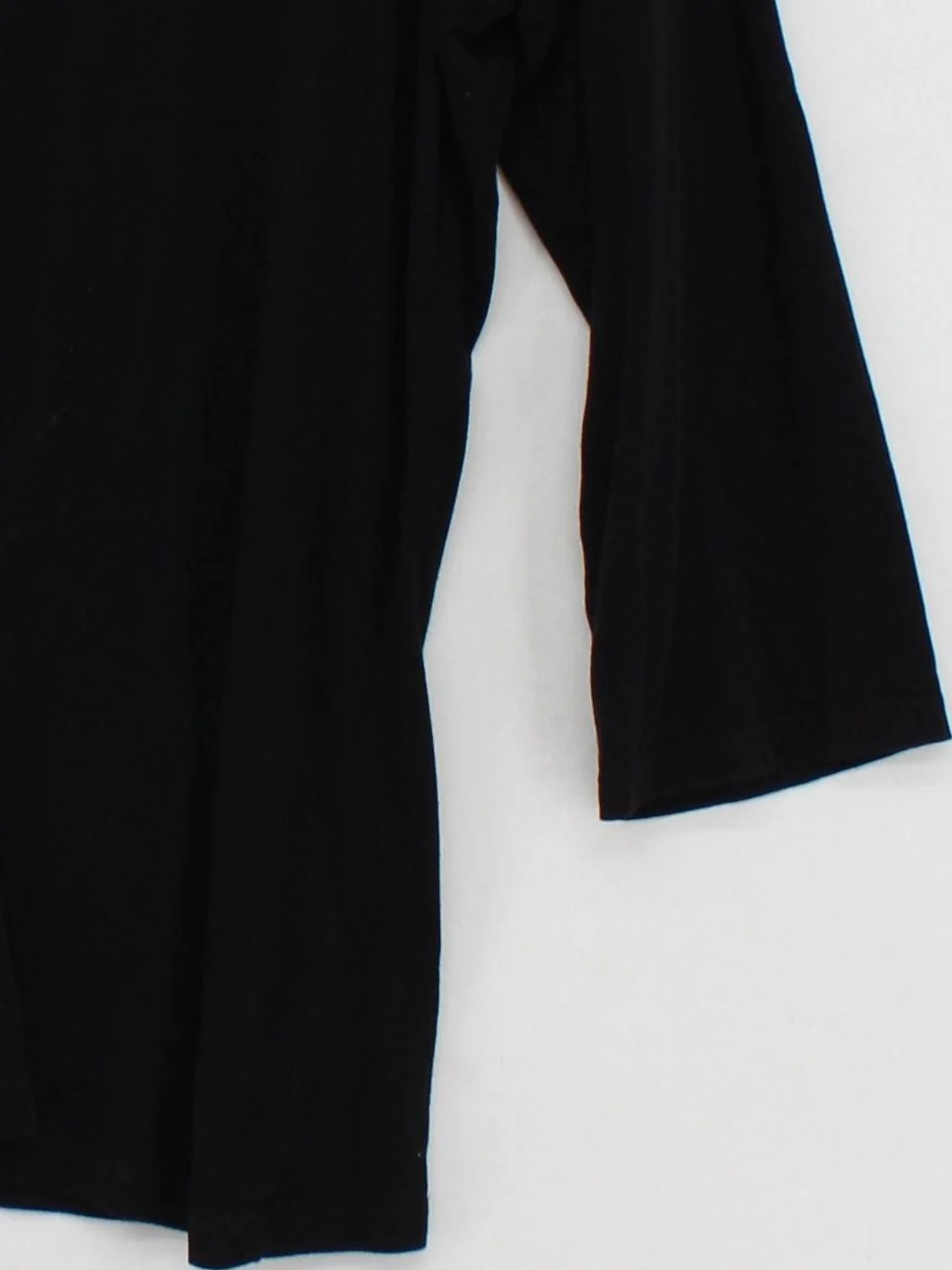 Fat Face Women's Top UK 18 Black Cotton with Viscose 3/4 Sleeve Round Neck Basic - Image 4