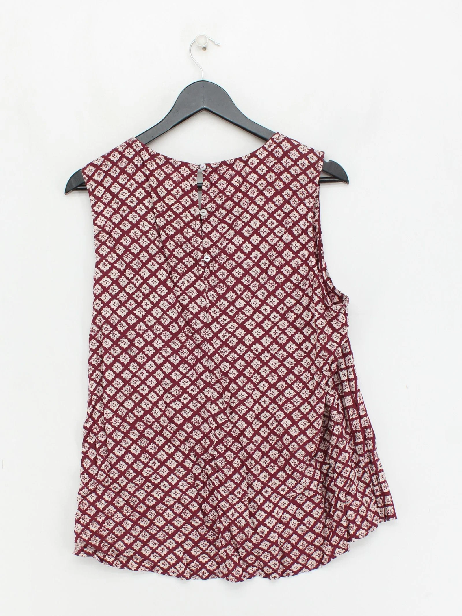 Fat Face Women's Top UK 18 Multi 100% Viscose Sleeveless V-Neck Basic - Image 2