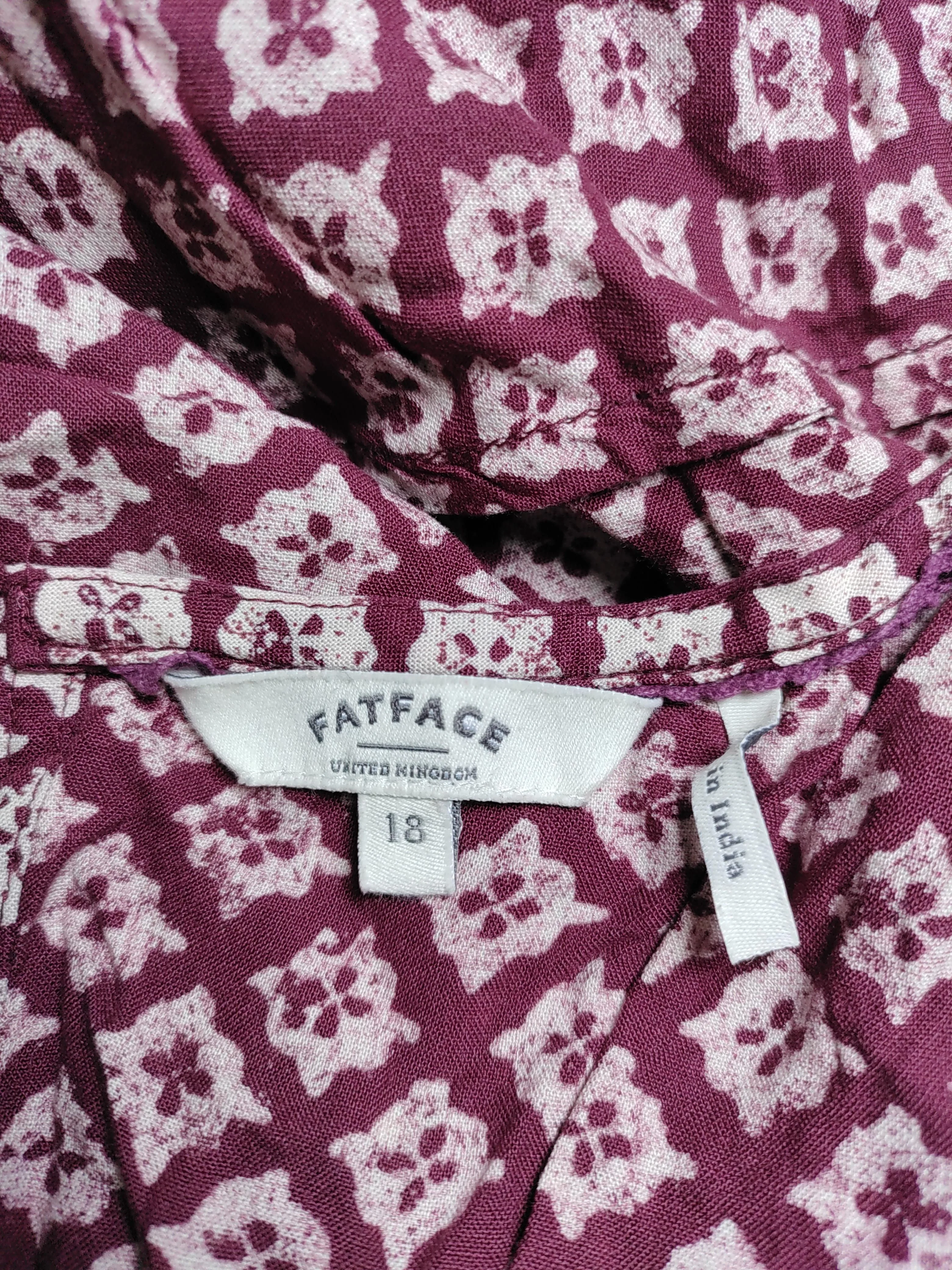 Fat Face Women's Top UK 18 Multi 100% Viscose Sleeveless V-Neck Basic - Image 5