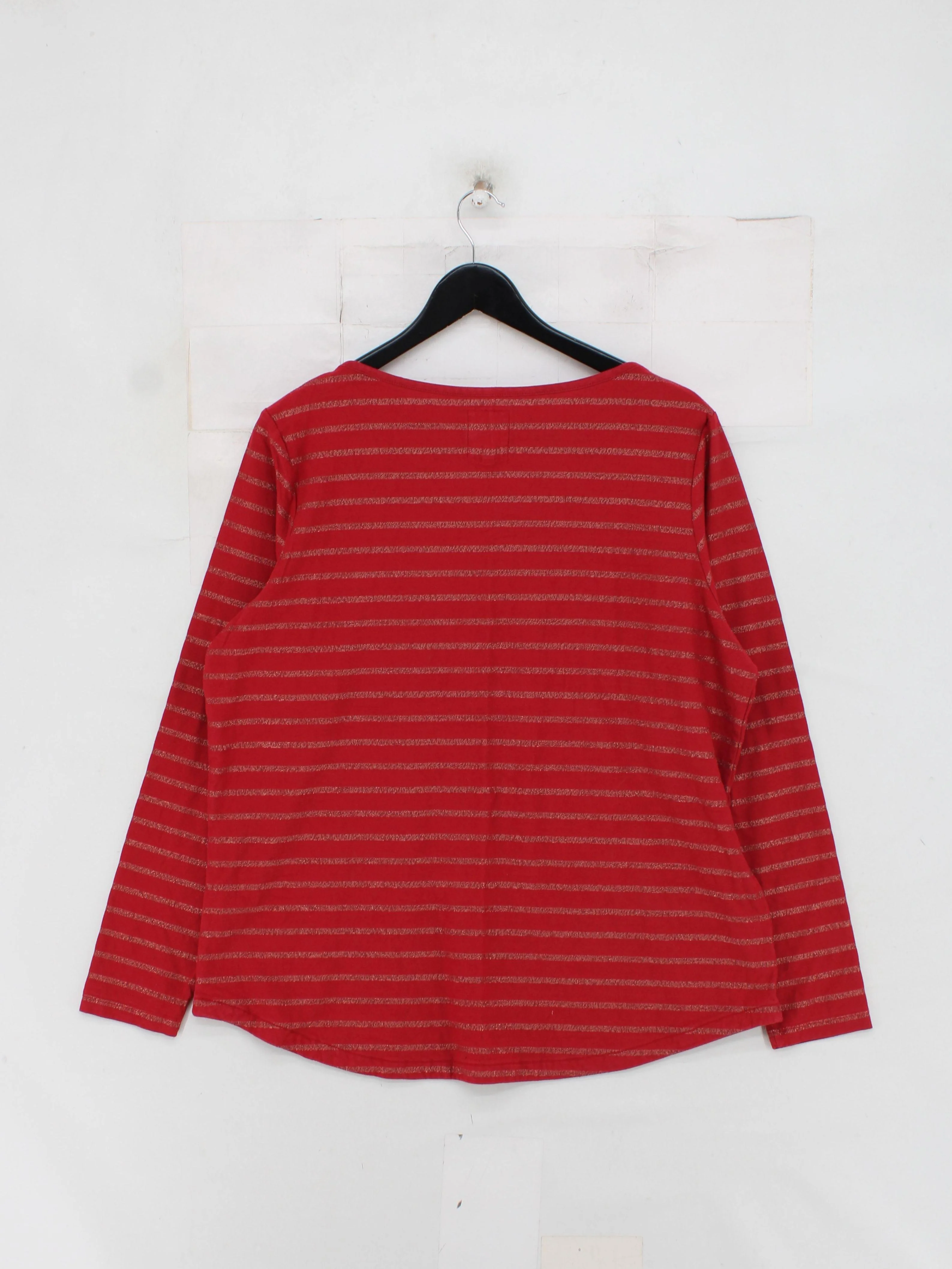 Fat Face Women's Top UK 18 Red Cotton with Polyester, Elastane Basic - Image 2