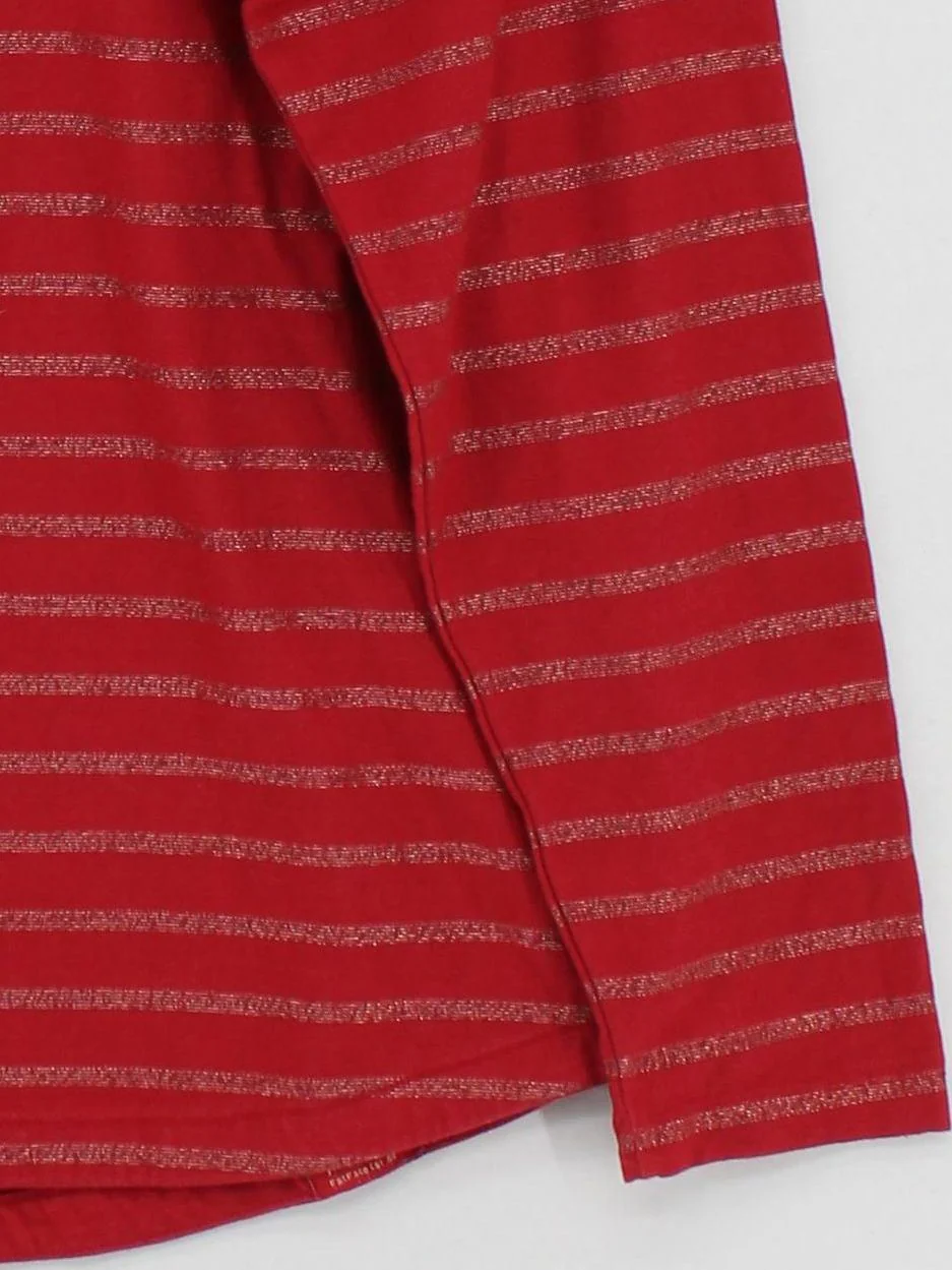 Fat Face Women's Top UK 18 Red Cotton with Polyester, Elastane Basic - Image 4