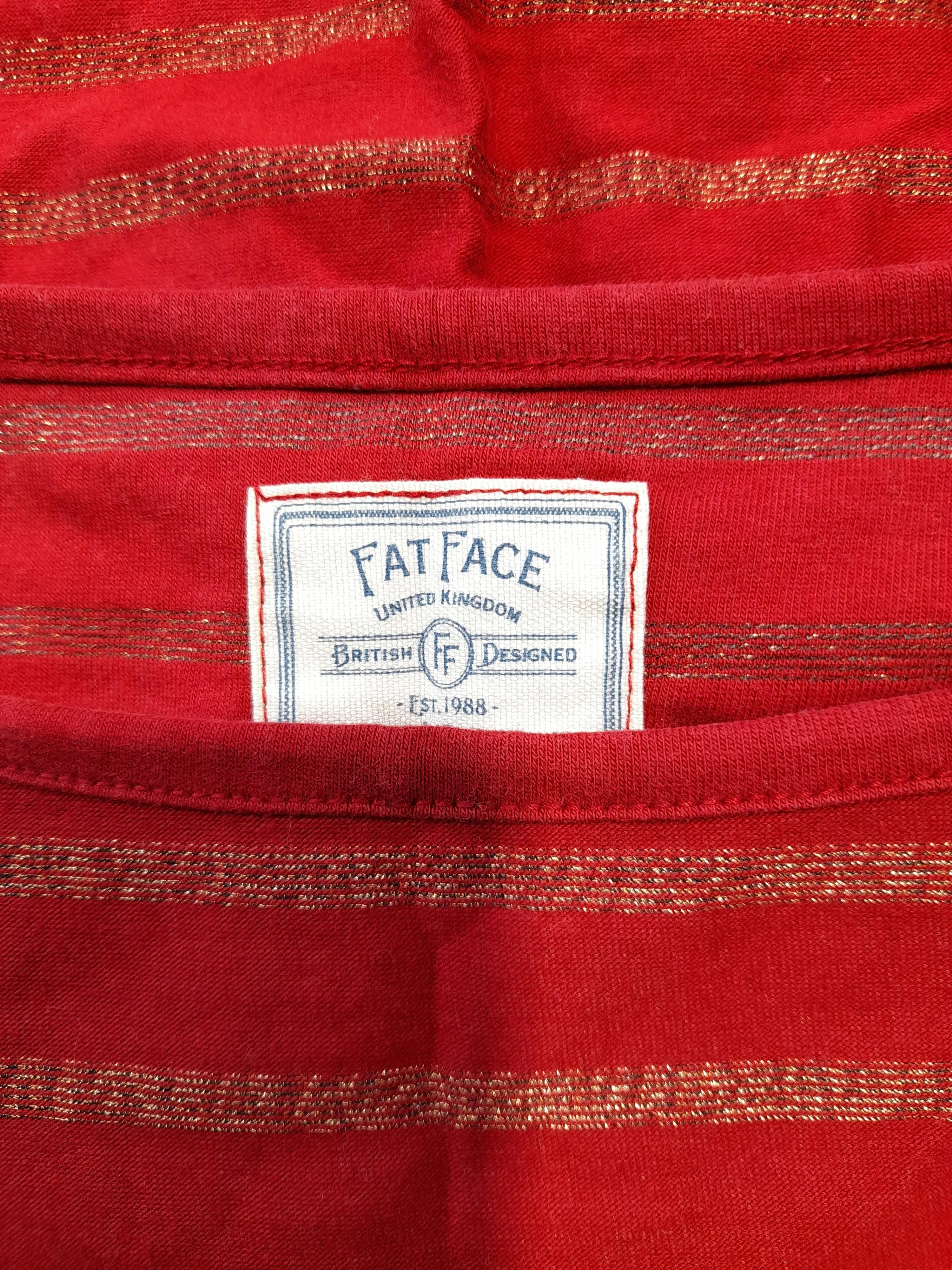 Fat Face Women's Top UK 18 Red Cotton with Polyester, Elastane Basic - Image 5