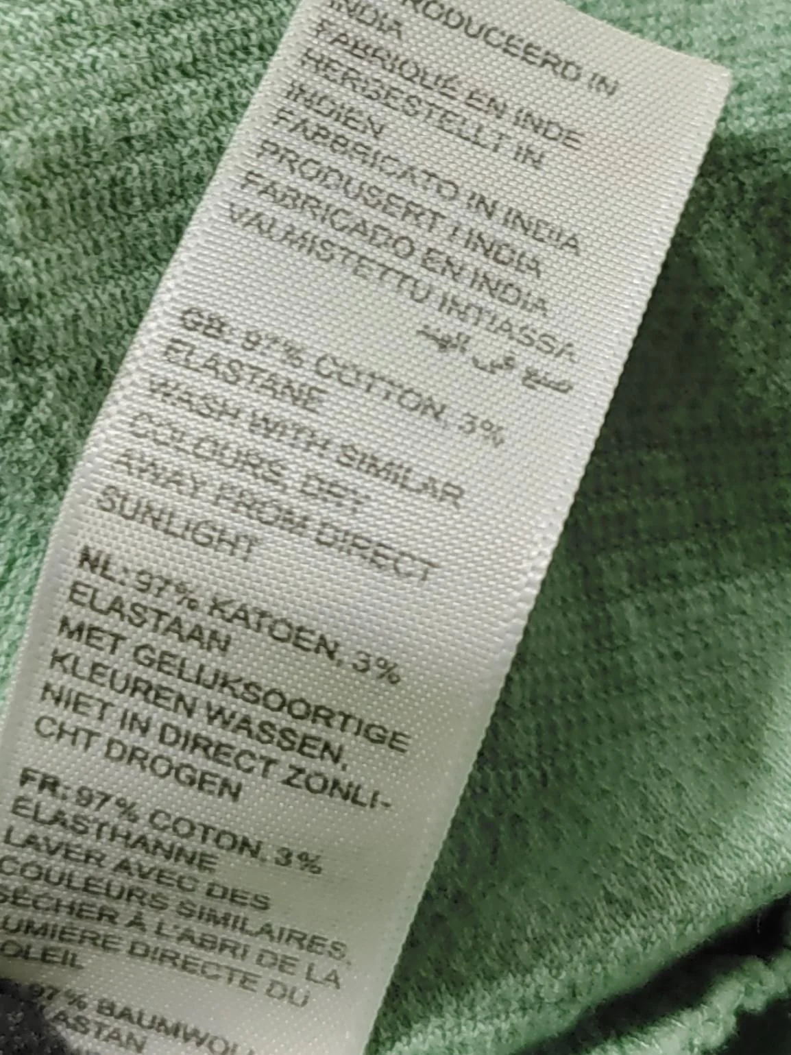 Fat Face Women's Top UK 20 Green Cotton with Elastane Short Sleeve V-Neck Basic - Image 6