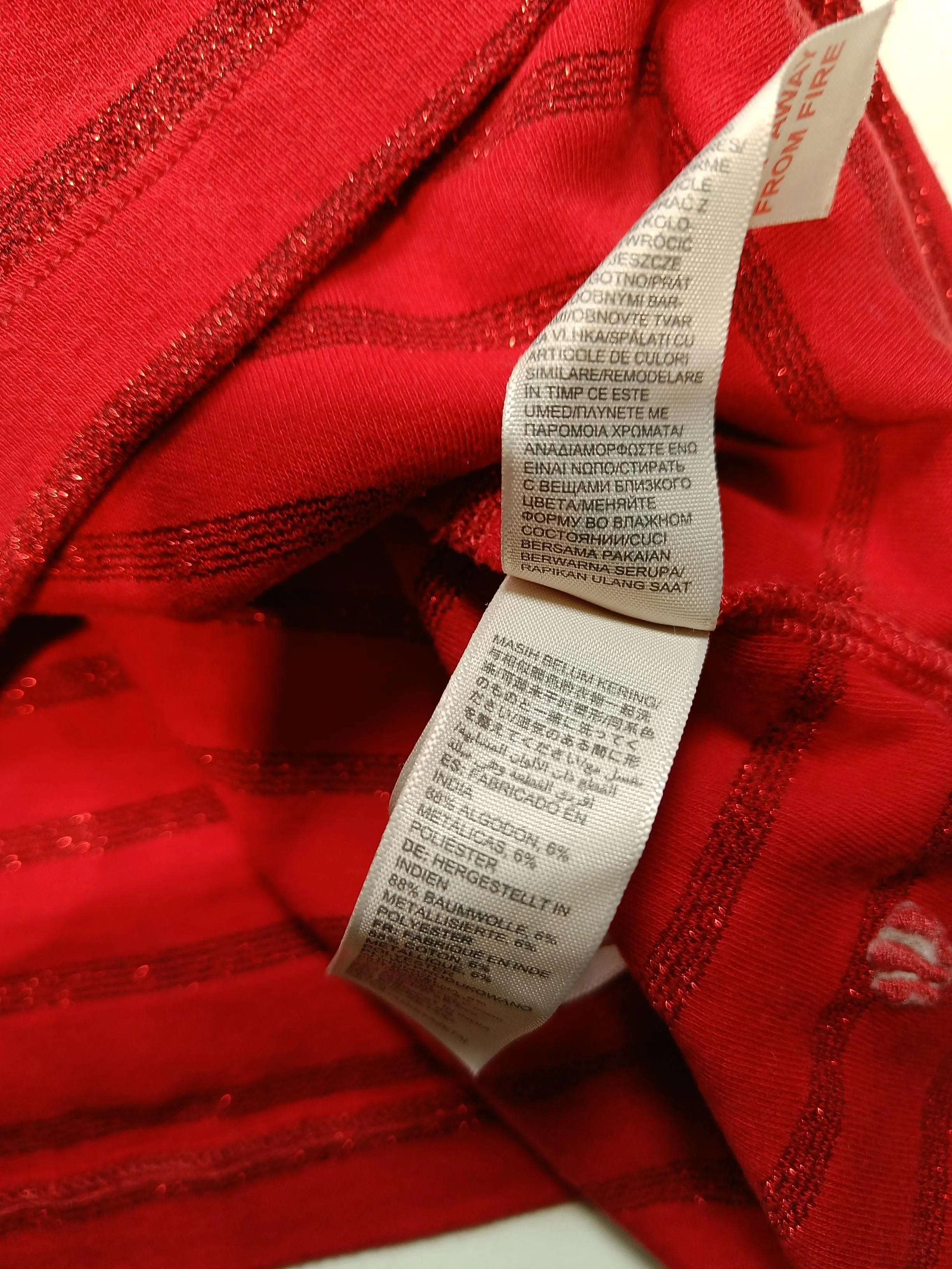 Fat Face Women's Top UK 20 Red Cotton with Polyester, Elastane Basic - Image 6