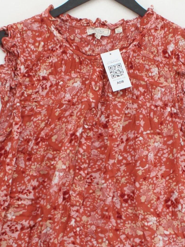 Fat Face Women's Top UK 6 Red Floral 100% Viscose Sleeveless Round Neck Basic - Image 3
