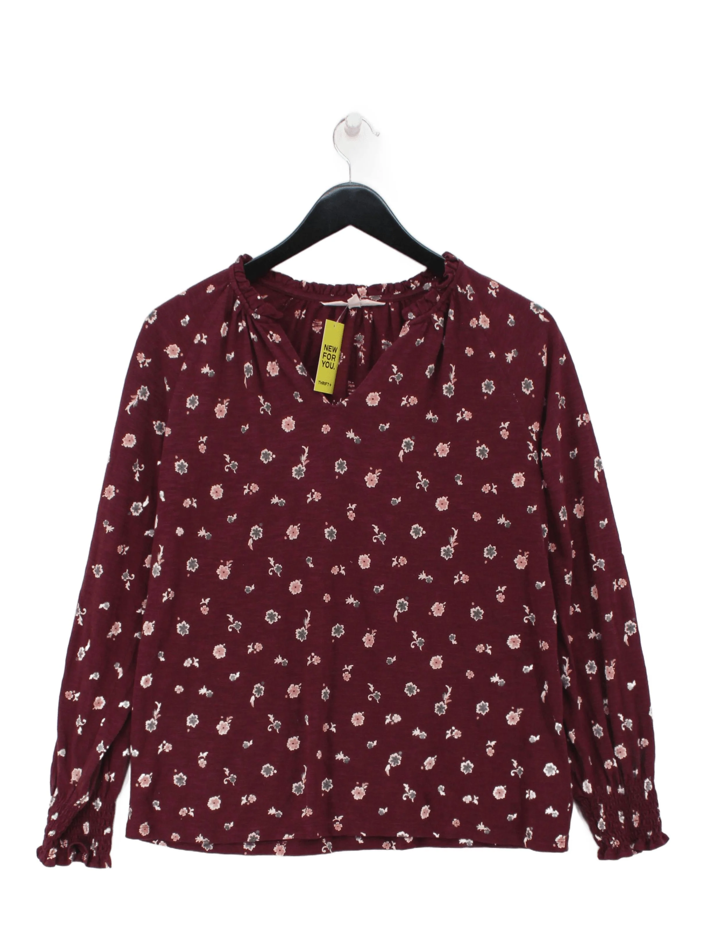 Fat Face Women's Top UK 8 Red Cotton with Lyocell Modal Basic