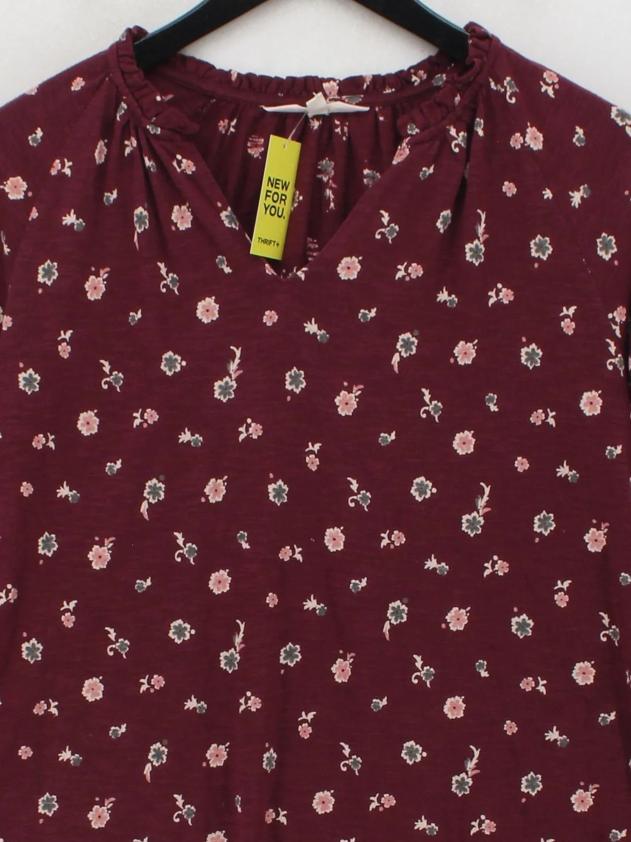 Fat Face Women's Top UK 8 Red Cotton with Lyocell Modal Basic - Image 3