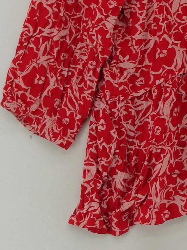 Fat Face Women's Top XL Red 100% Viscose Basic New with tags - Image 4