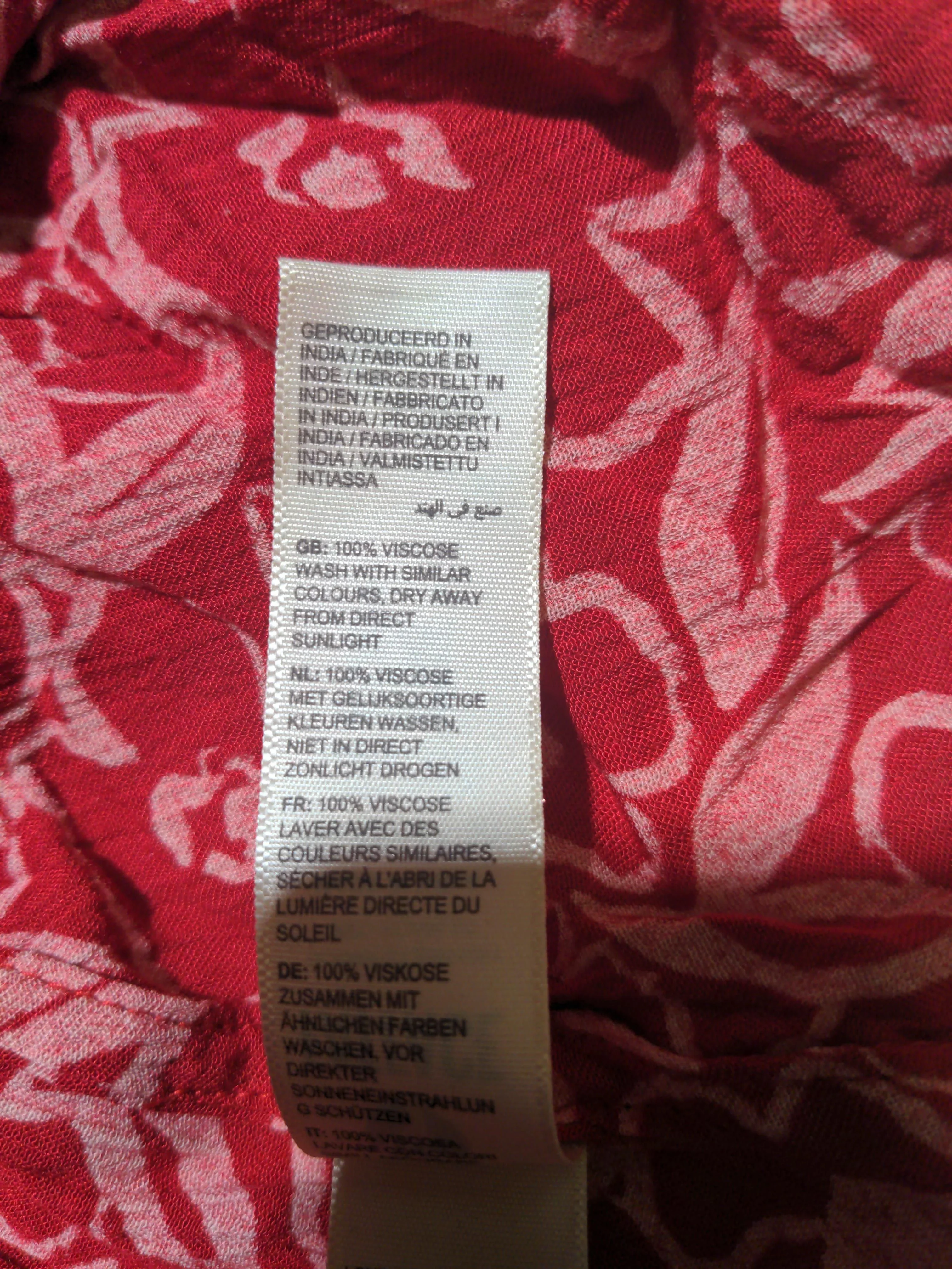 Fat Face Women's Top XL Red 100% Viscose Basic New with tags - Image 6