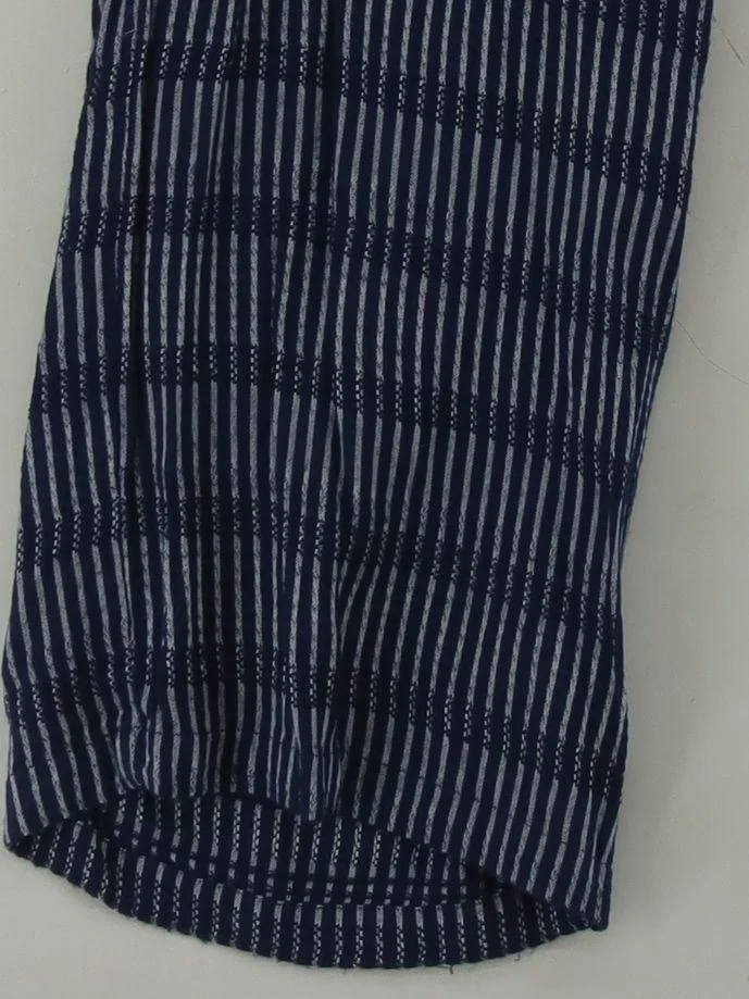 Fat Face Women's Trousers M Blue Striped 100% Cotton Wide-Leg Chino - Image 4