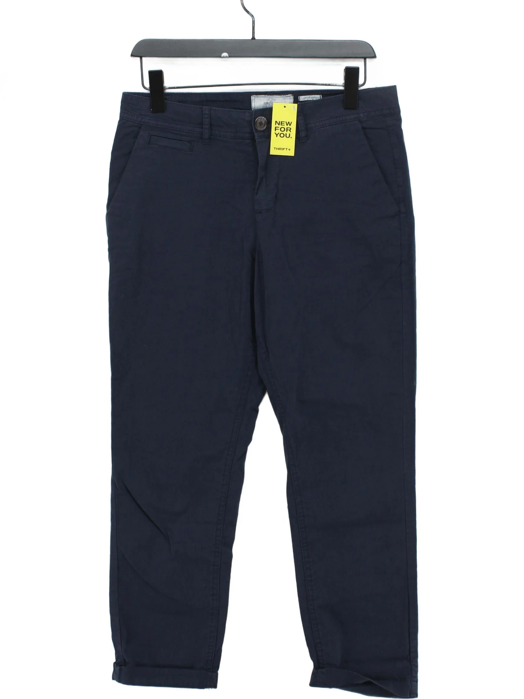 Fat Face Women's Trousers UK 10 Blue 100% Cotton Straight Chino