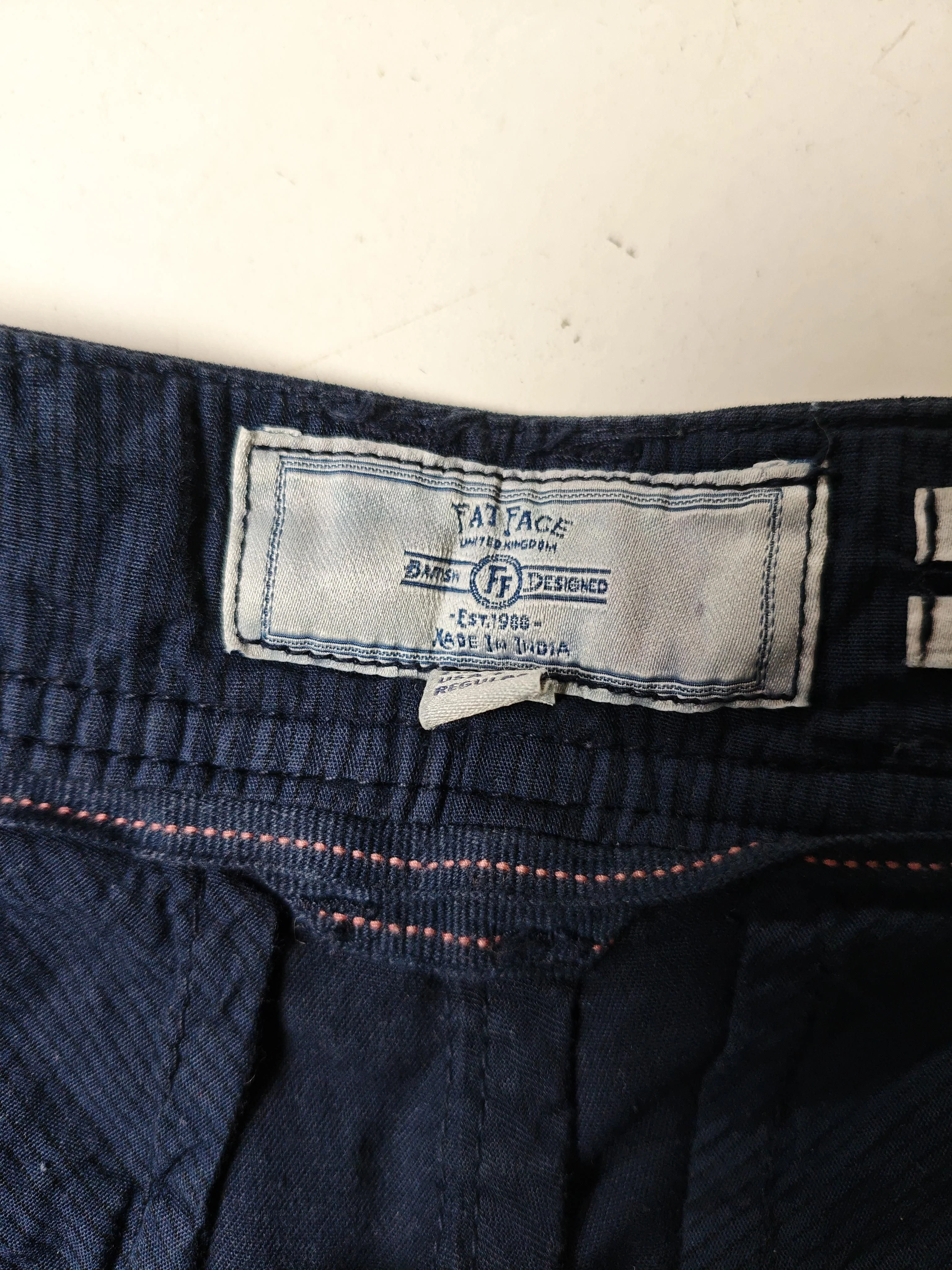 Fat Face Women's Trousers UK 10 Blue 100% Cotton Straight Chino - Image 5