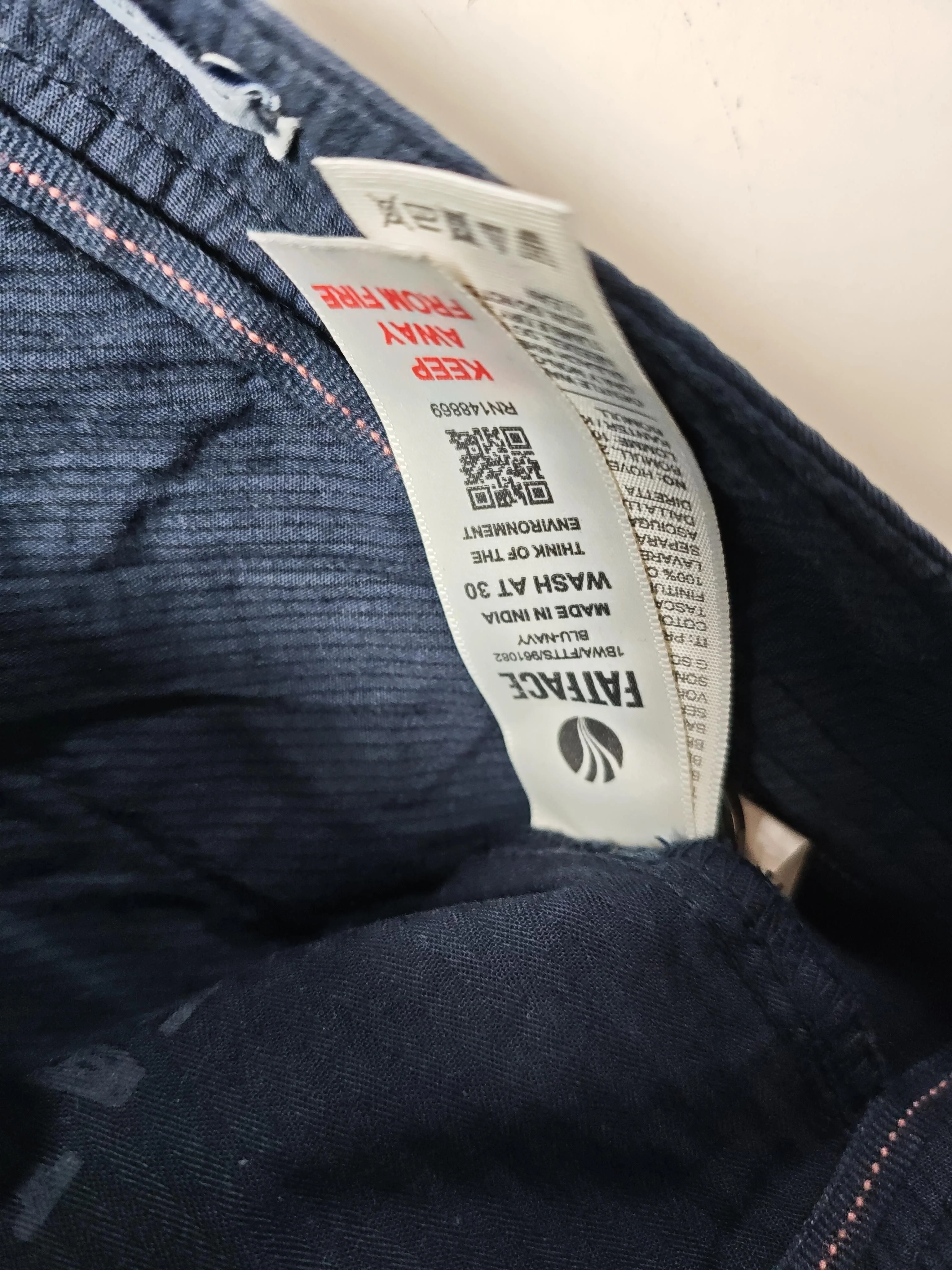 Fat Face Women's Trousers UK 10 Blue 100% Cotton Straight Chino - Image 6