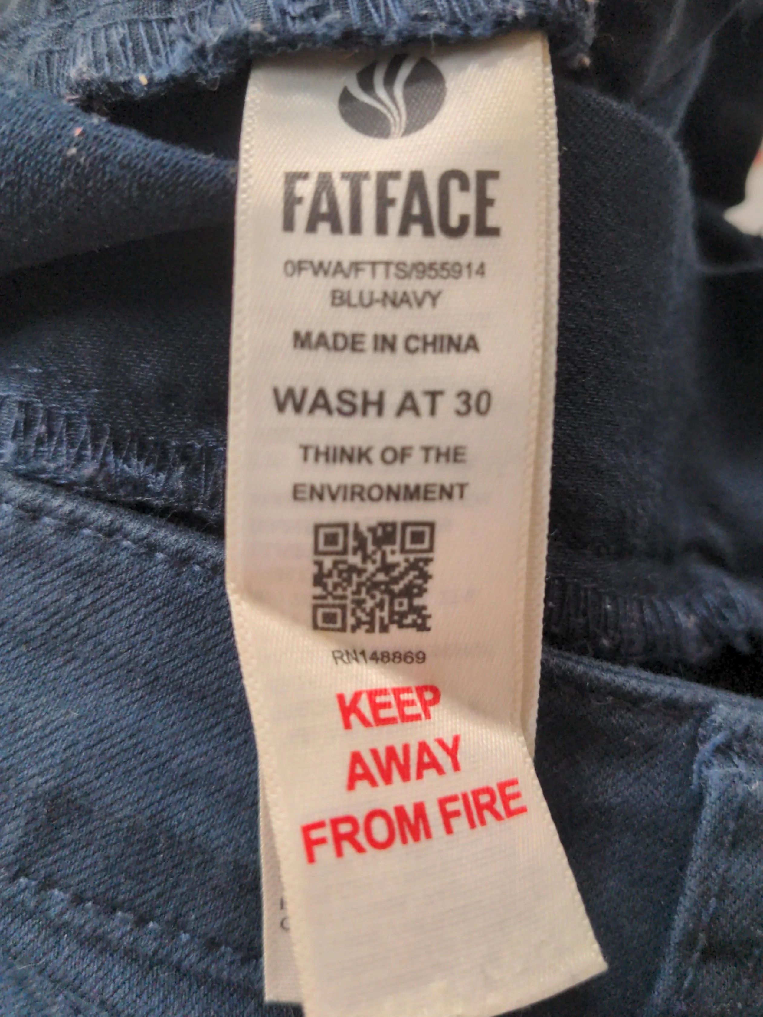 Fat Face Women's Trousers UK 10 Blue 100% Other Skinny Chino - Image 6