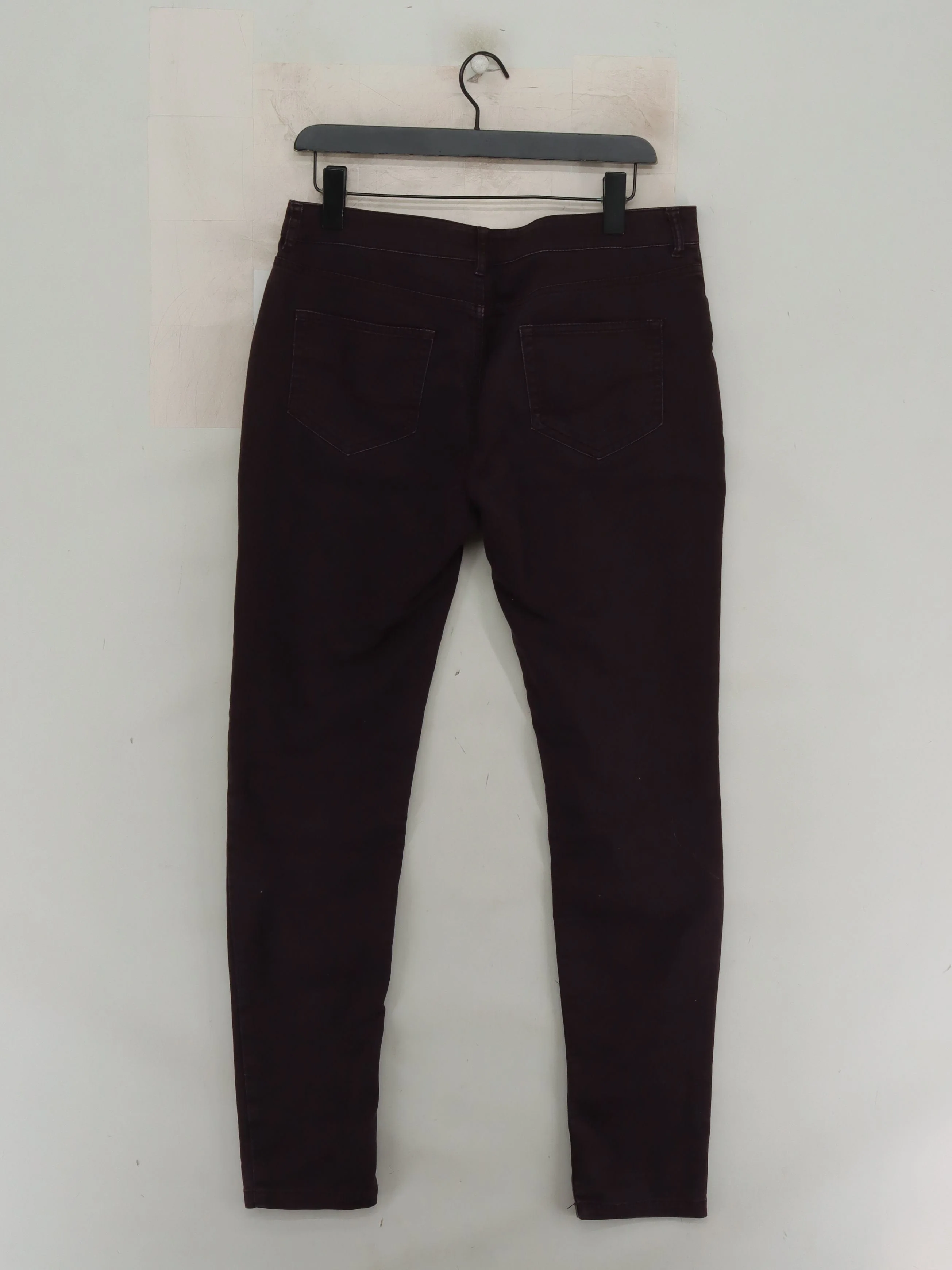 Fat Face Women's Trousers UK 12 Black Cotton with Polyester, Elastane Chino - Image 2