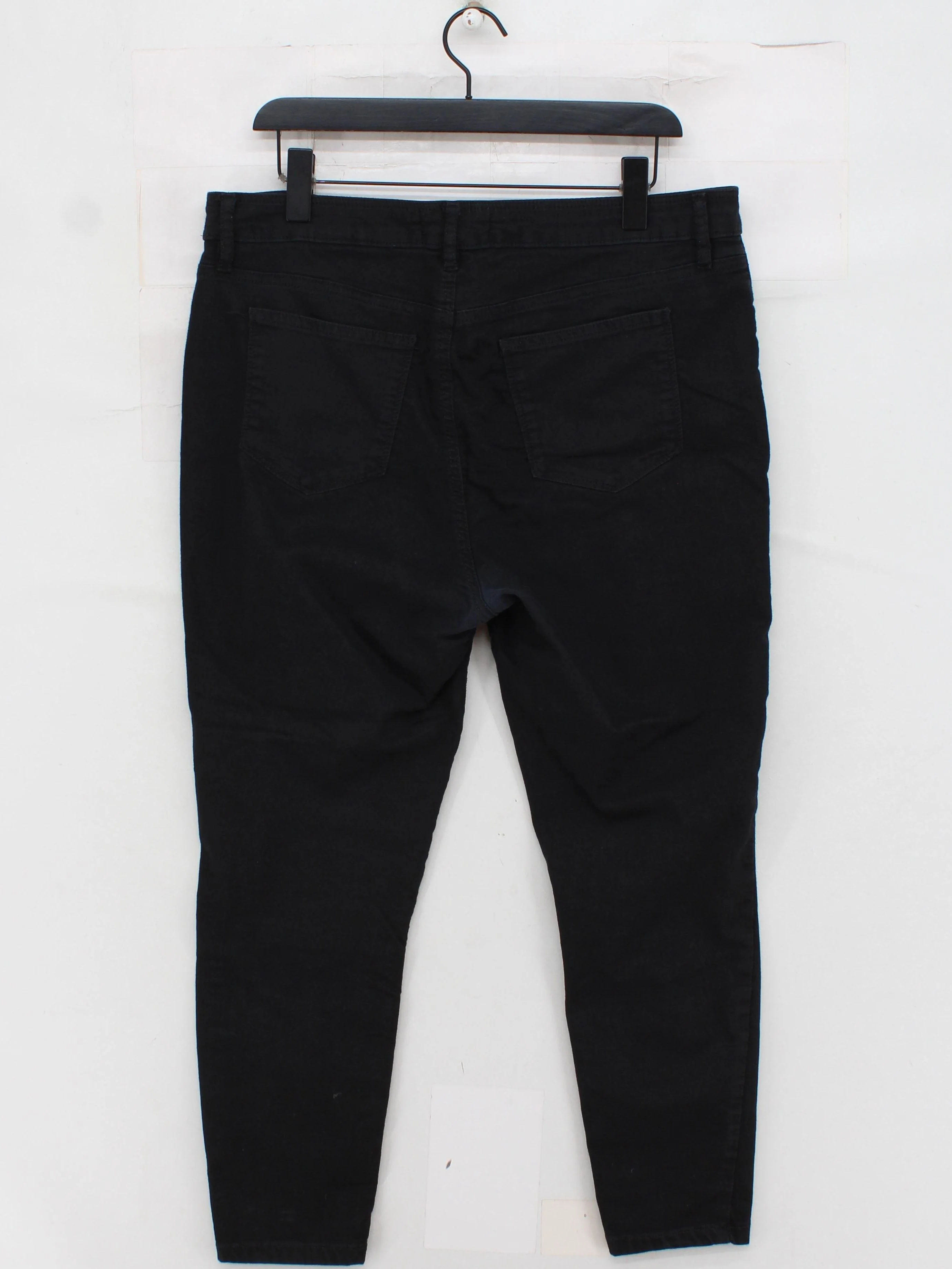 Fat Face Women's Trousers UK 12 Black Cotton with Polyester, Elastane Chino - Image 2