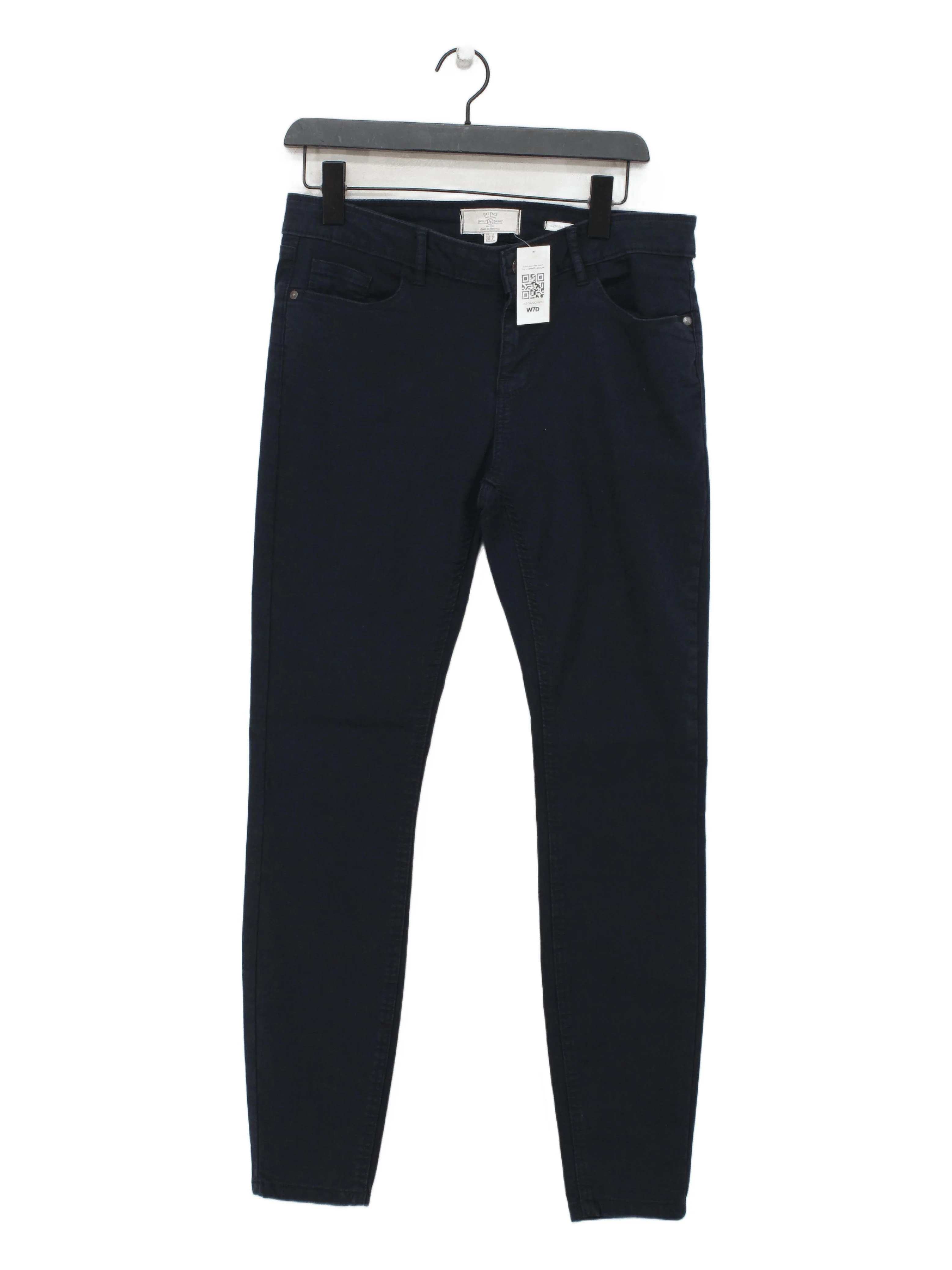 Fat Face Women's Trousers UK 12 Blue Cotton with Polyester, Elastane Chino