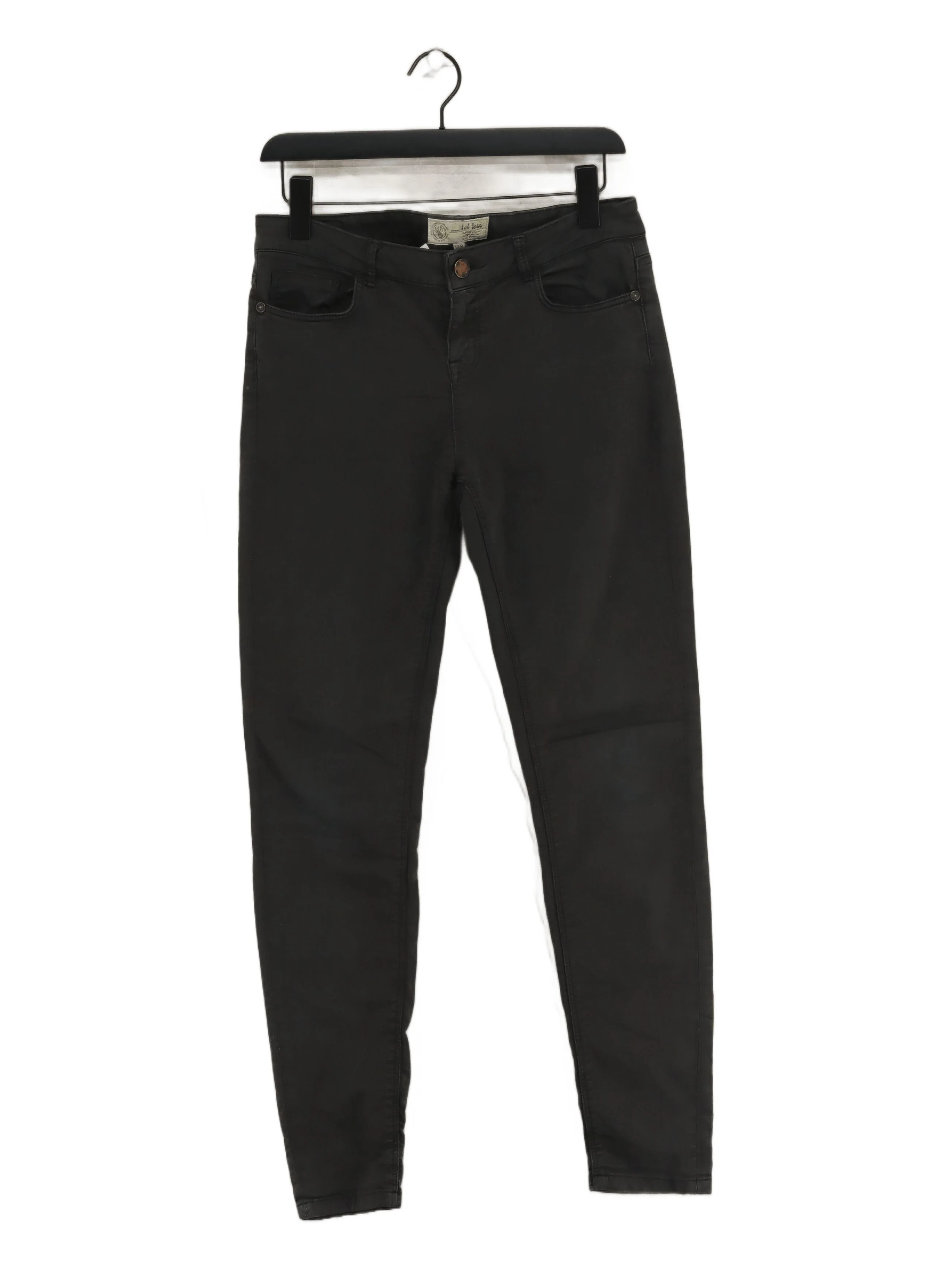 Fat Face Women's Trousers UK 12 Grey 100% Other Skinny Chino