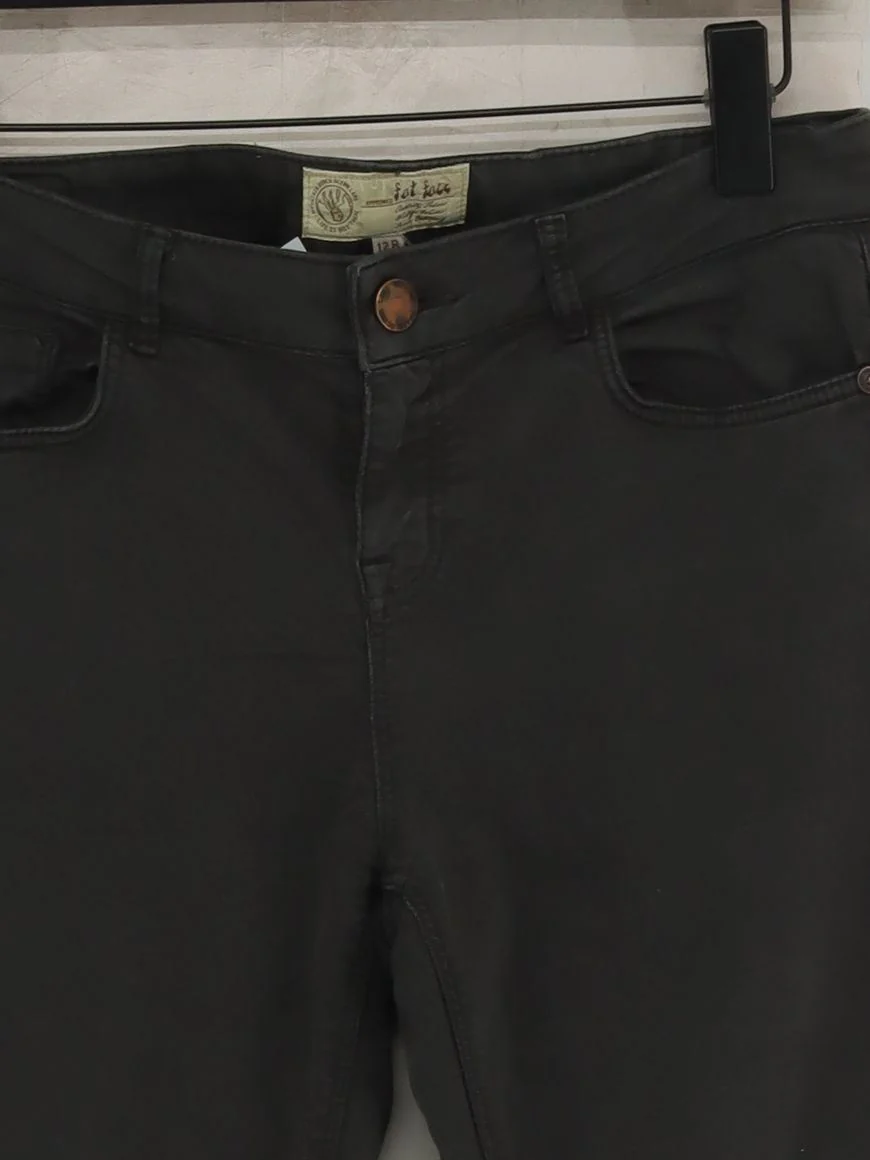Fat Face Women's Trousers UK 12 Grey 100% Other Skinny Chino - Image 3