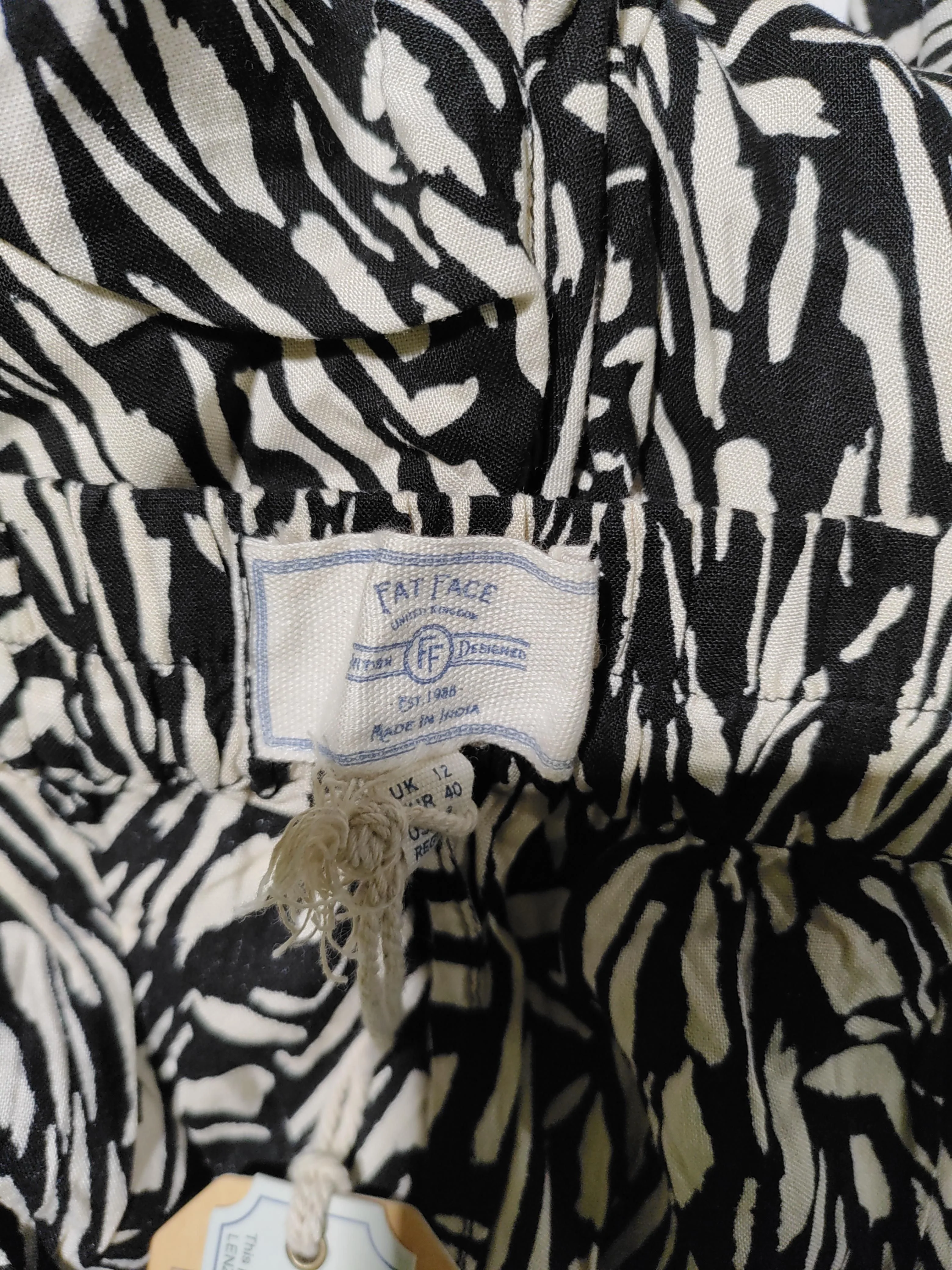 Fat Face Women's Trousers UK 12 Multi Animal Print 100% Other Wide-Leg Cropped - Image 5
