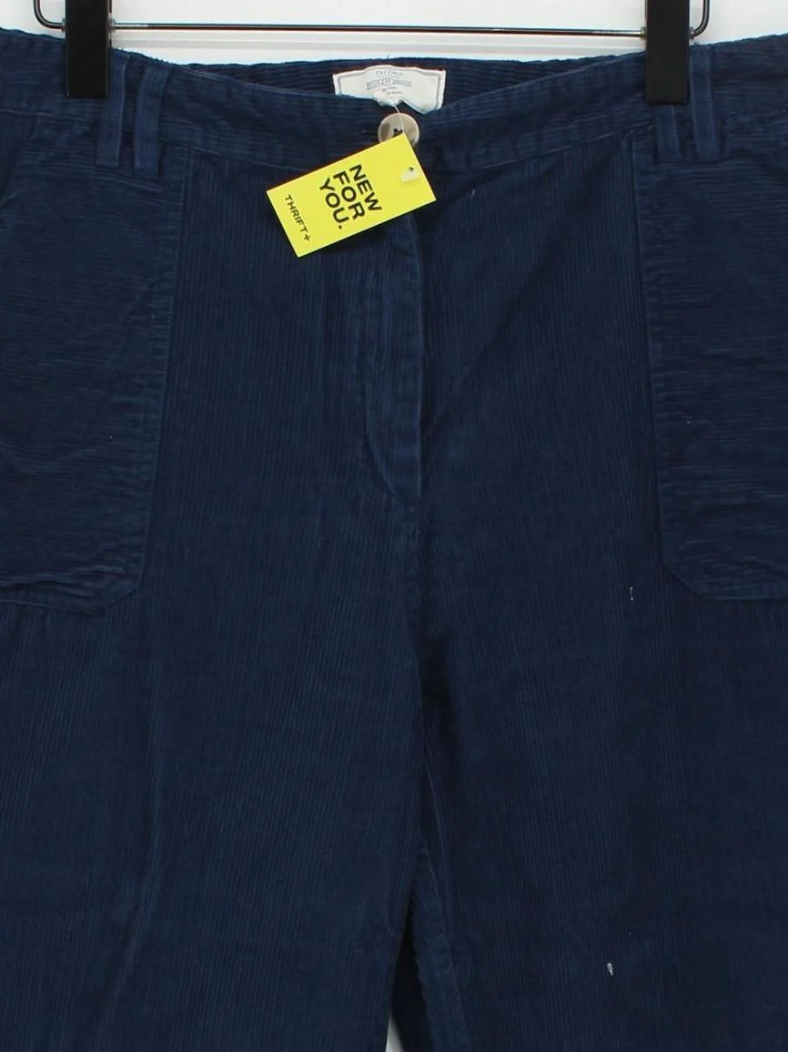 Fat Face Women's Trousers UK 16 Blue 100% Cotton Tapered Sweatpants - Image 3
