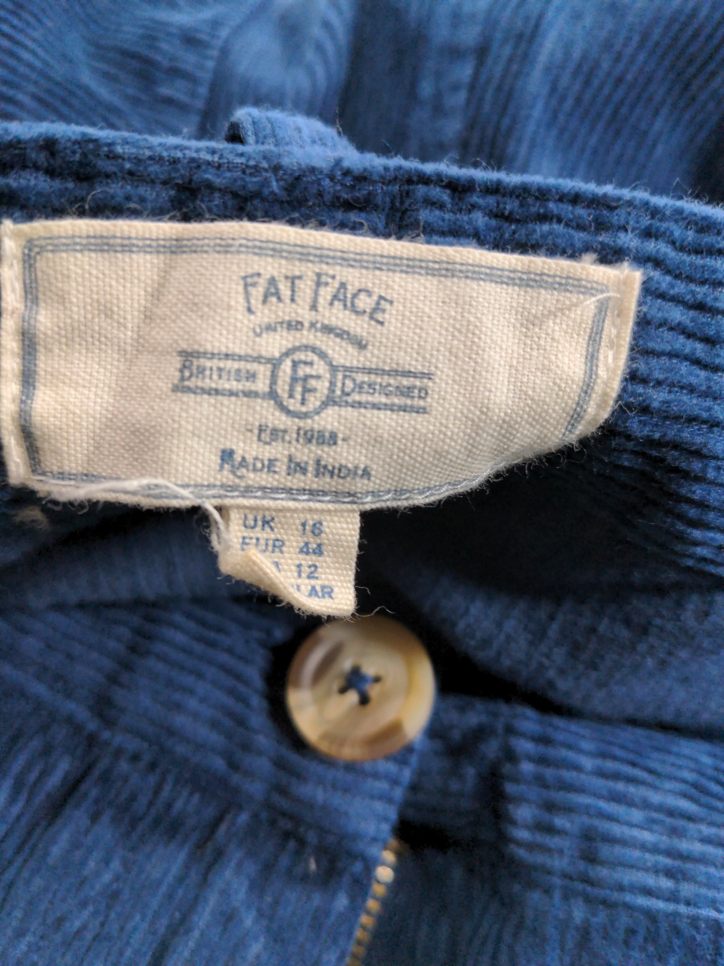 Fat Face Women's Trousers UK 16 Blue 100% Cotton Tapered Sweatpants - Image 5