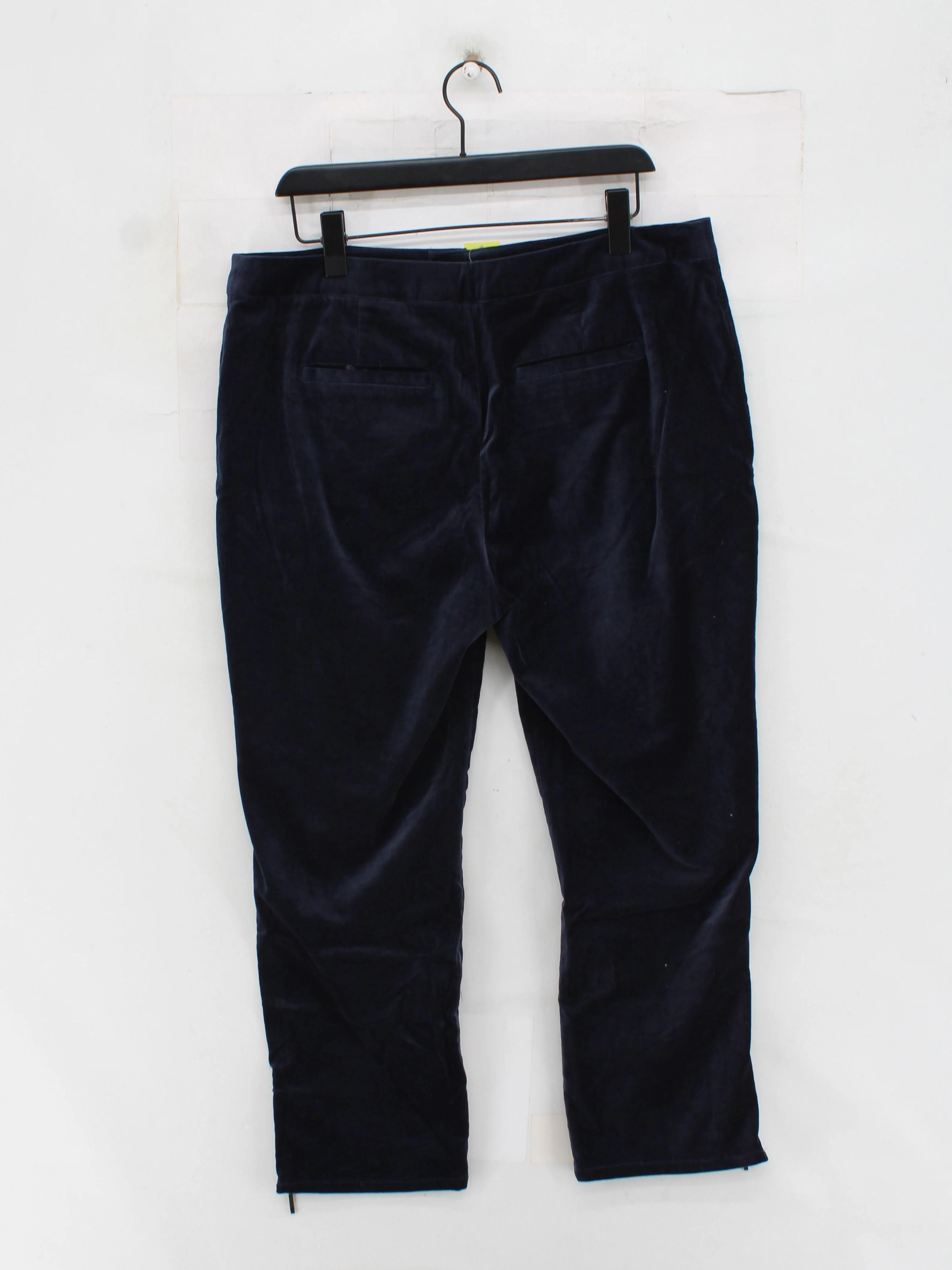Fat Face Women's Trousers UK 16 Blue Cotton with Elastane Straight Cropped - Image 2