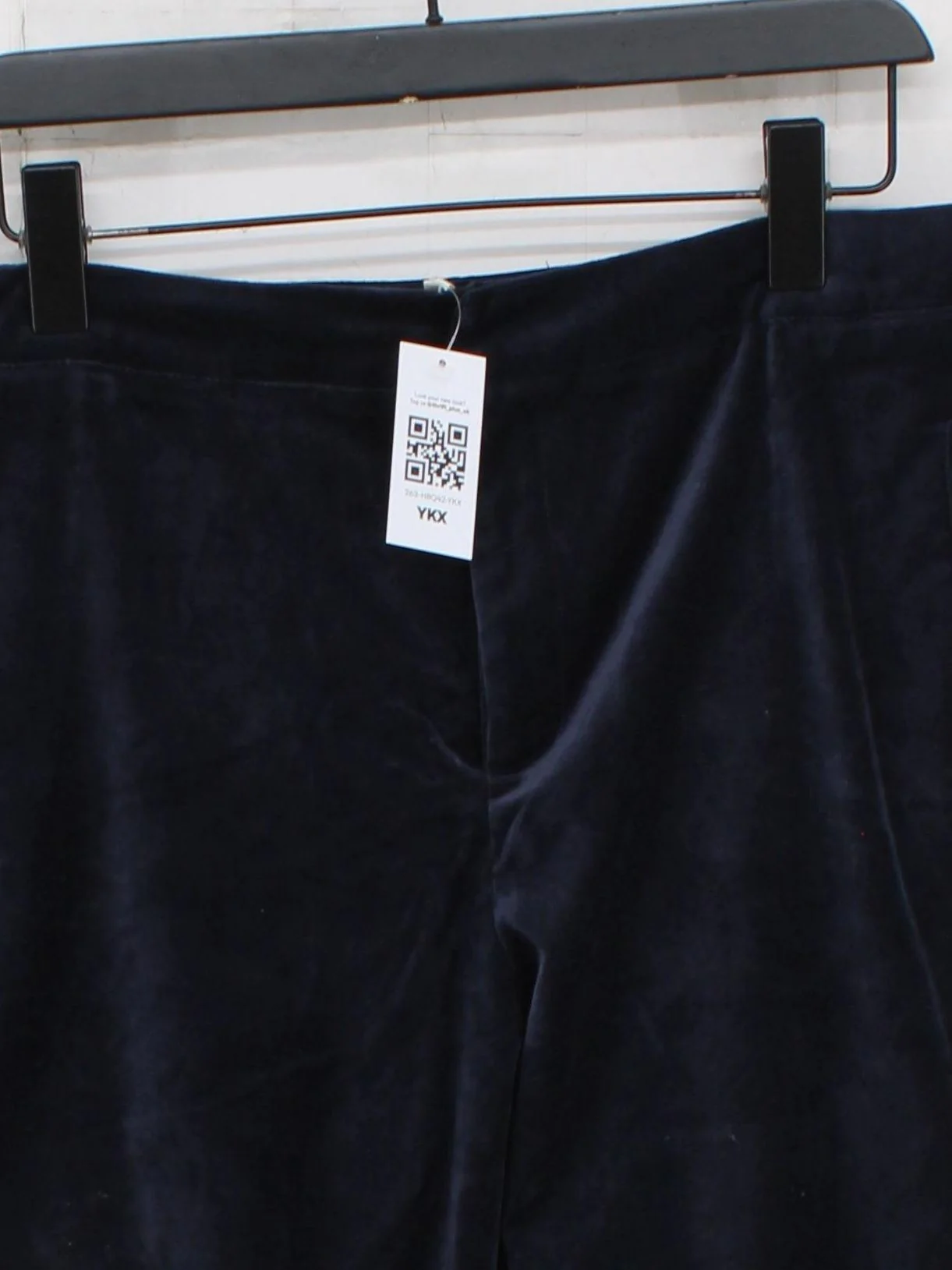 Fat Face Women's Trousers UK 16 Blue Cotton with Elastane Straight Cropped - Image 3