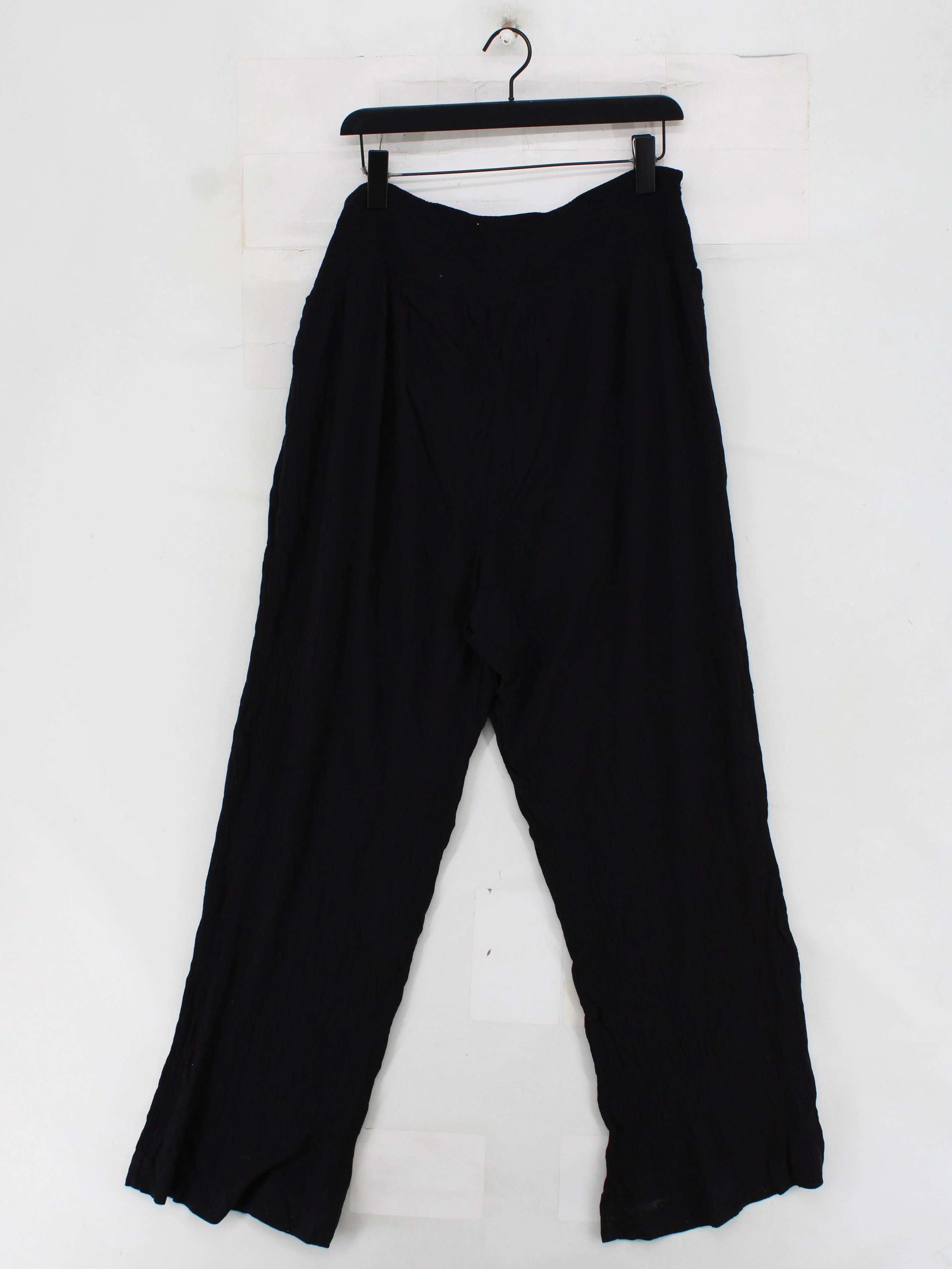 Fat Face Women's Trousers UK 18 Black 100% Viscose Wide-Leg Sweatpants - Image 2
