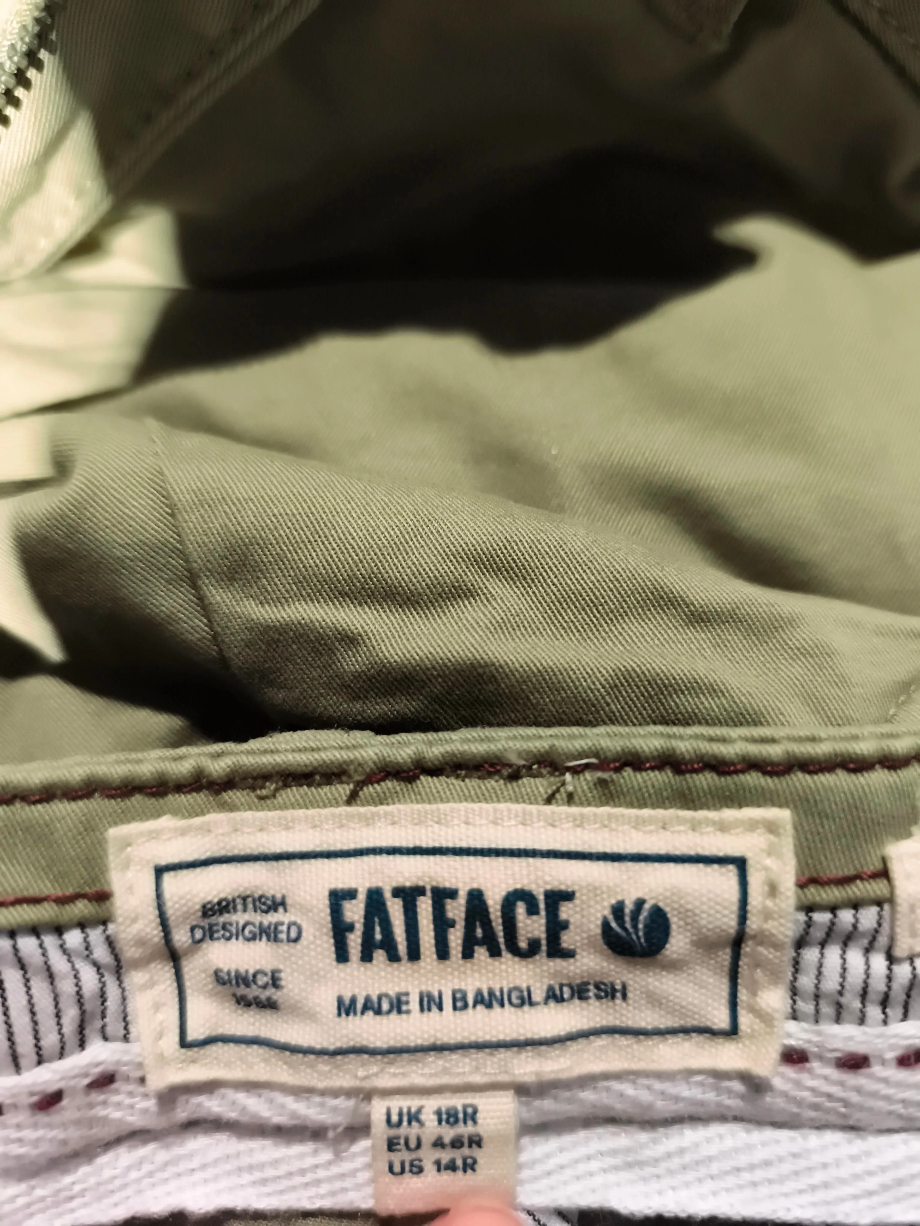 Fat Face Women's Trousers UK 18 Tan Cotton with Elastane Tapered Chino - Image 5