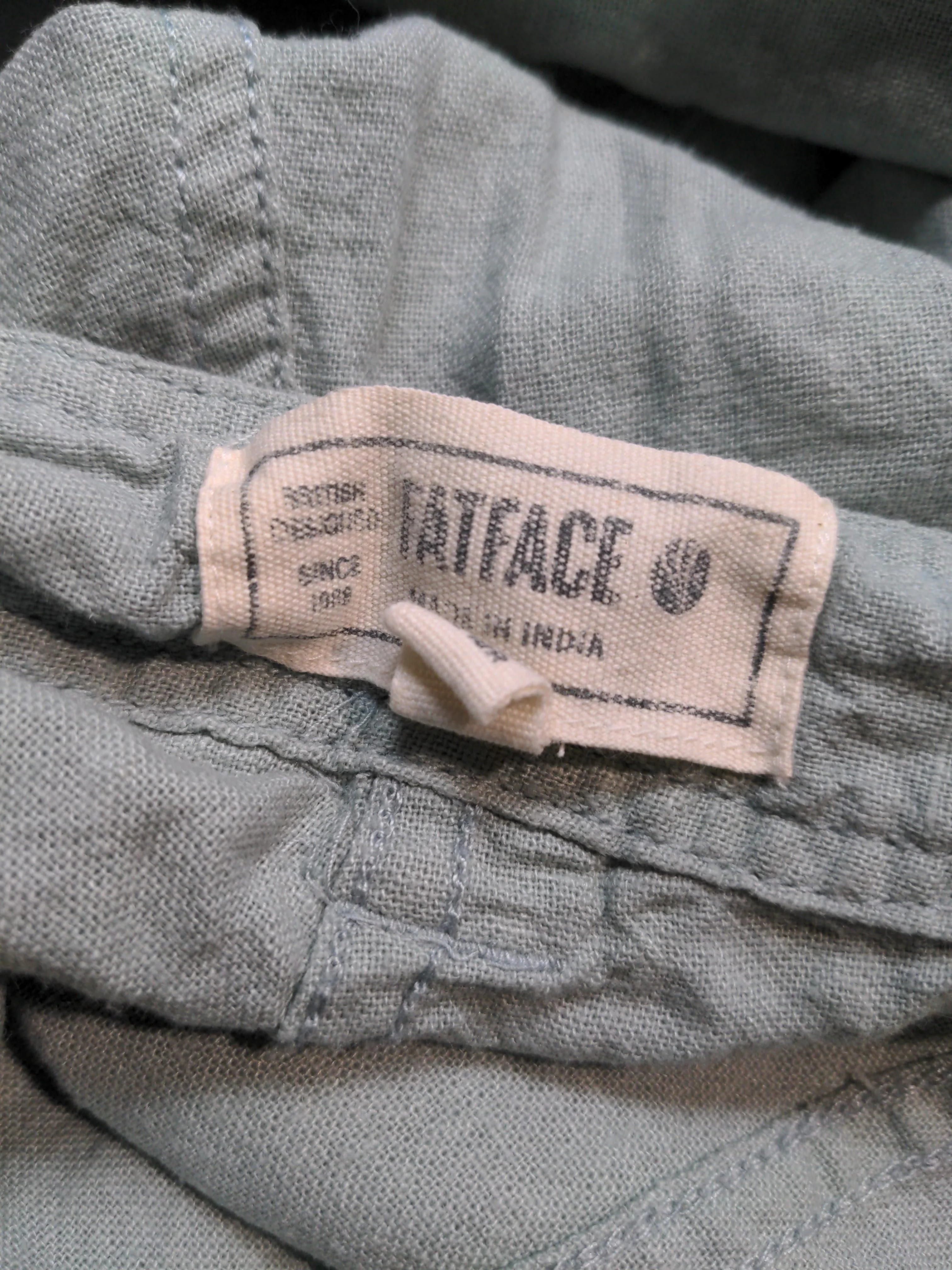 Fat Face Women's Trousers UK 22 Green Linen with Viscose Tapered Cropped - Image 6
