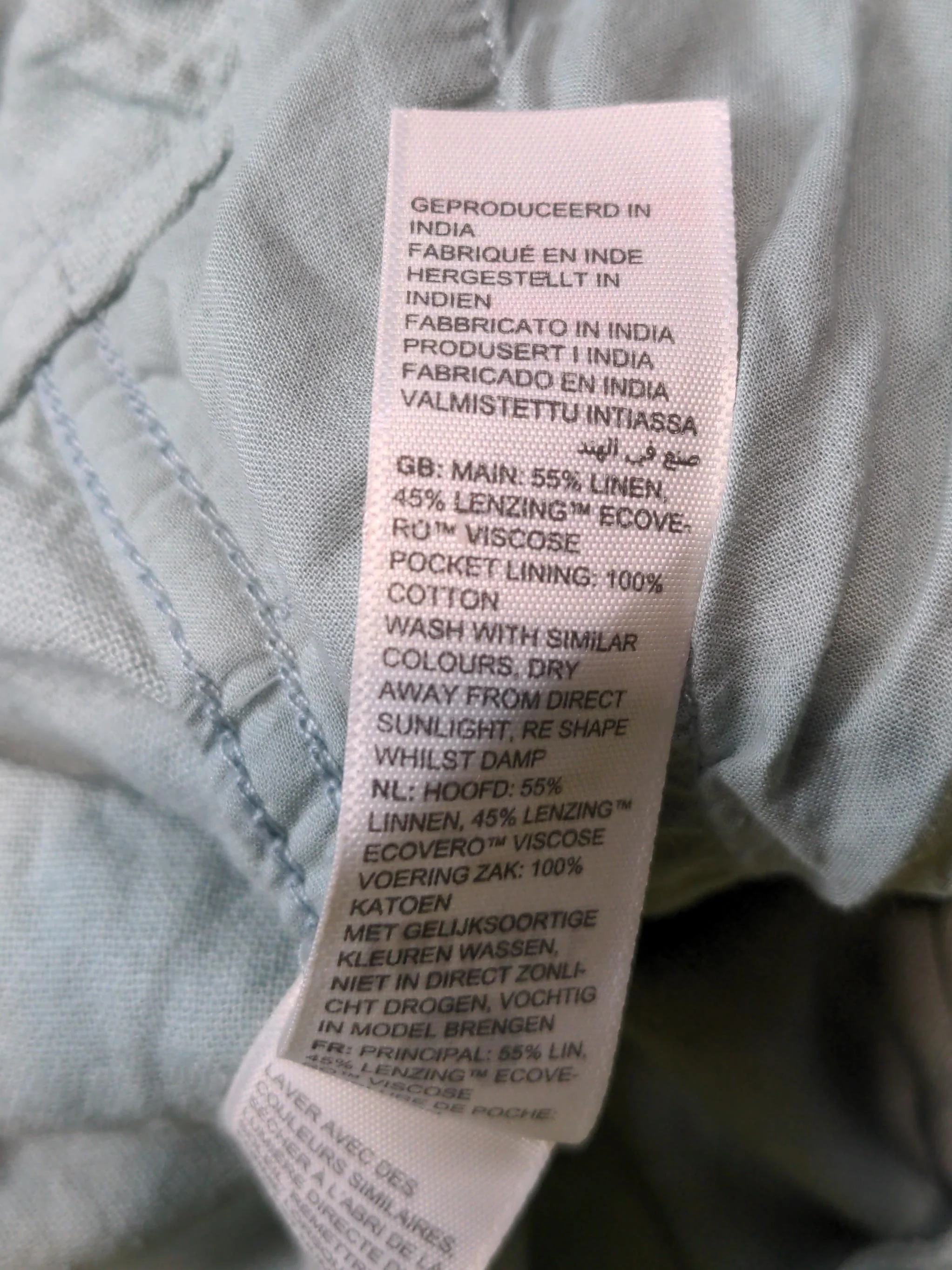 Fat Face Women's Trousers UK 22 Green Linen with Viscose Tapered Cropped - Image 7
