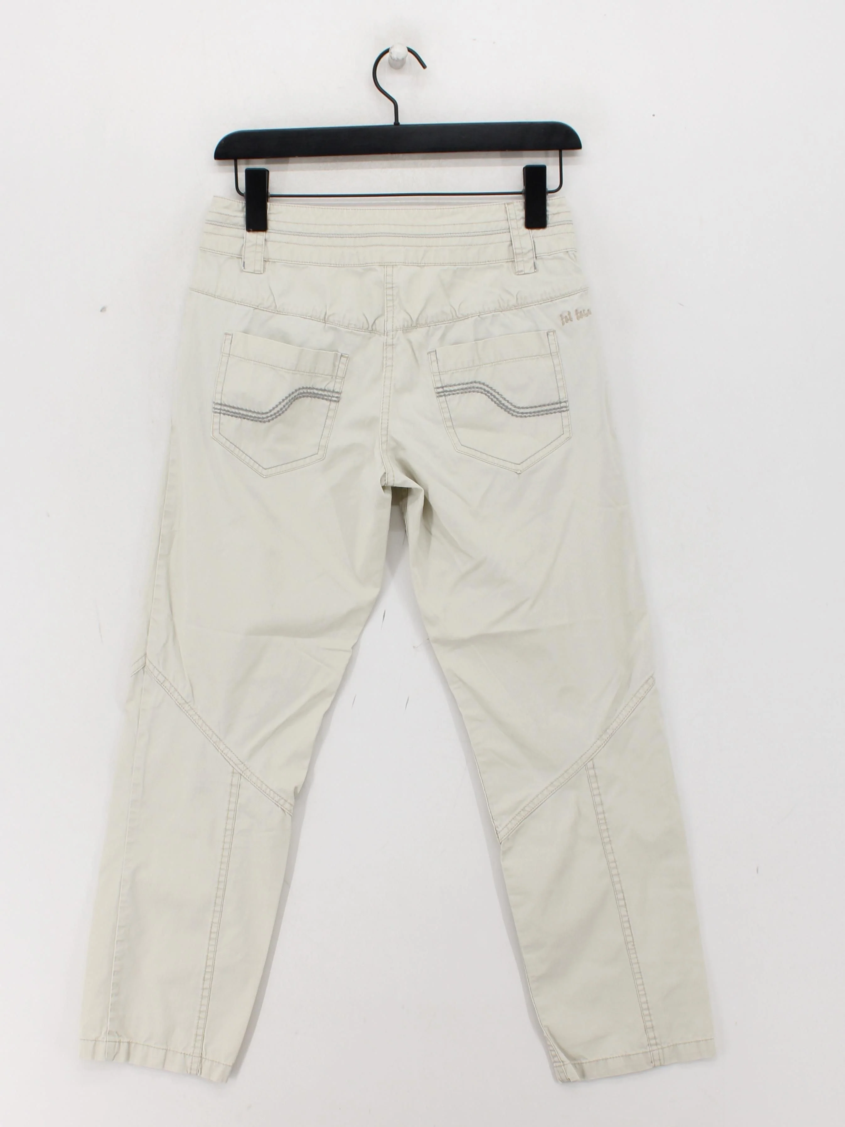 Fat Face Women's Trousers UK 8 Cream 100% Cotton Straight Chino - Image 2