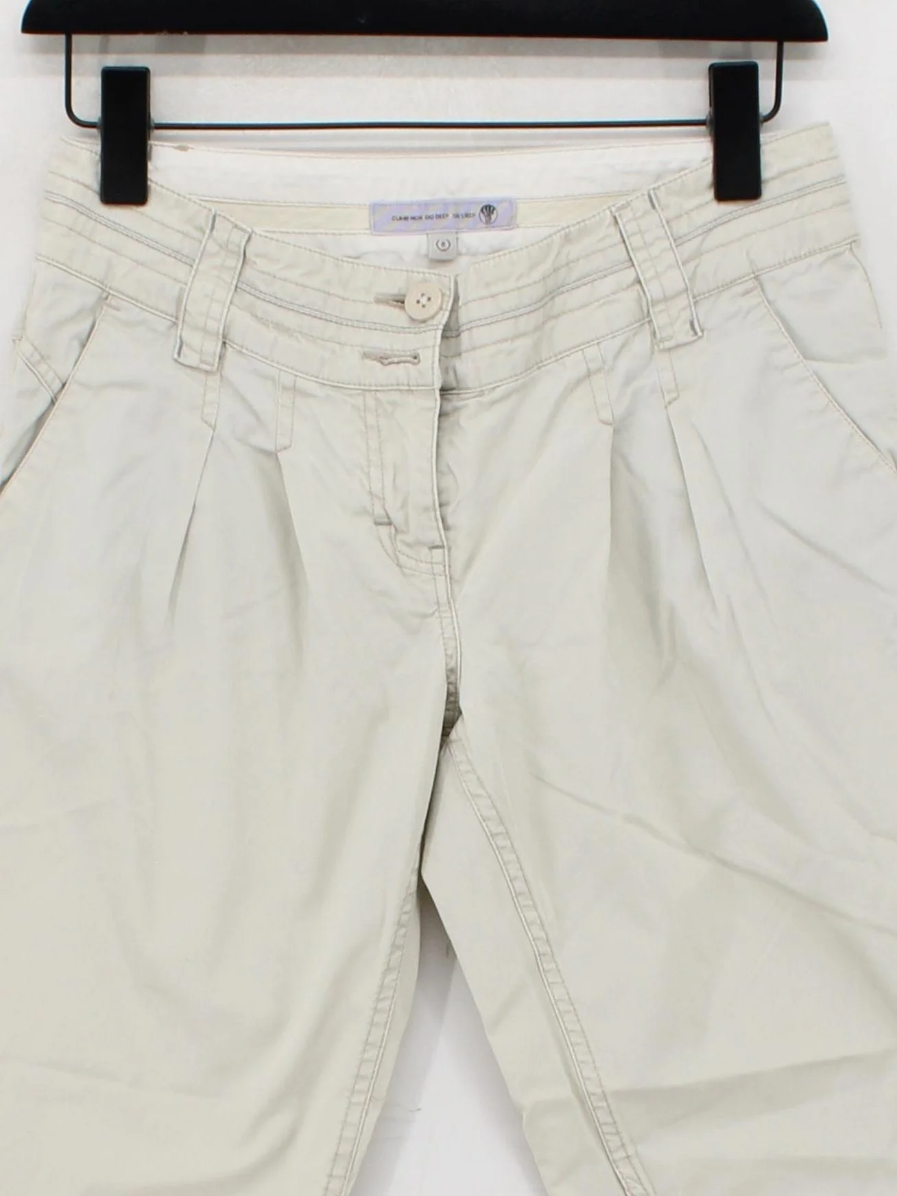 Fat Face Women's Trousers UK 8 Cream 100% Cotton Straight Chino - Image 3