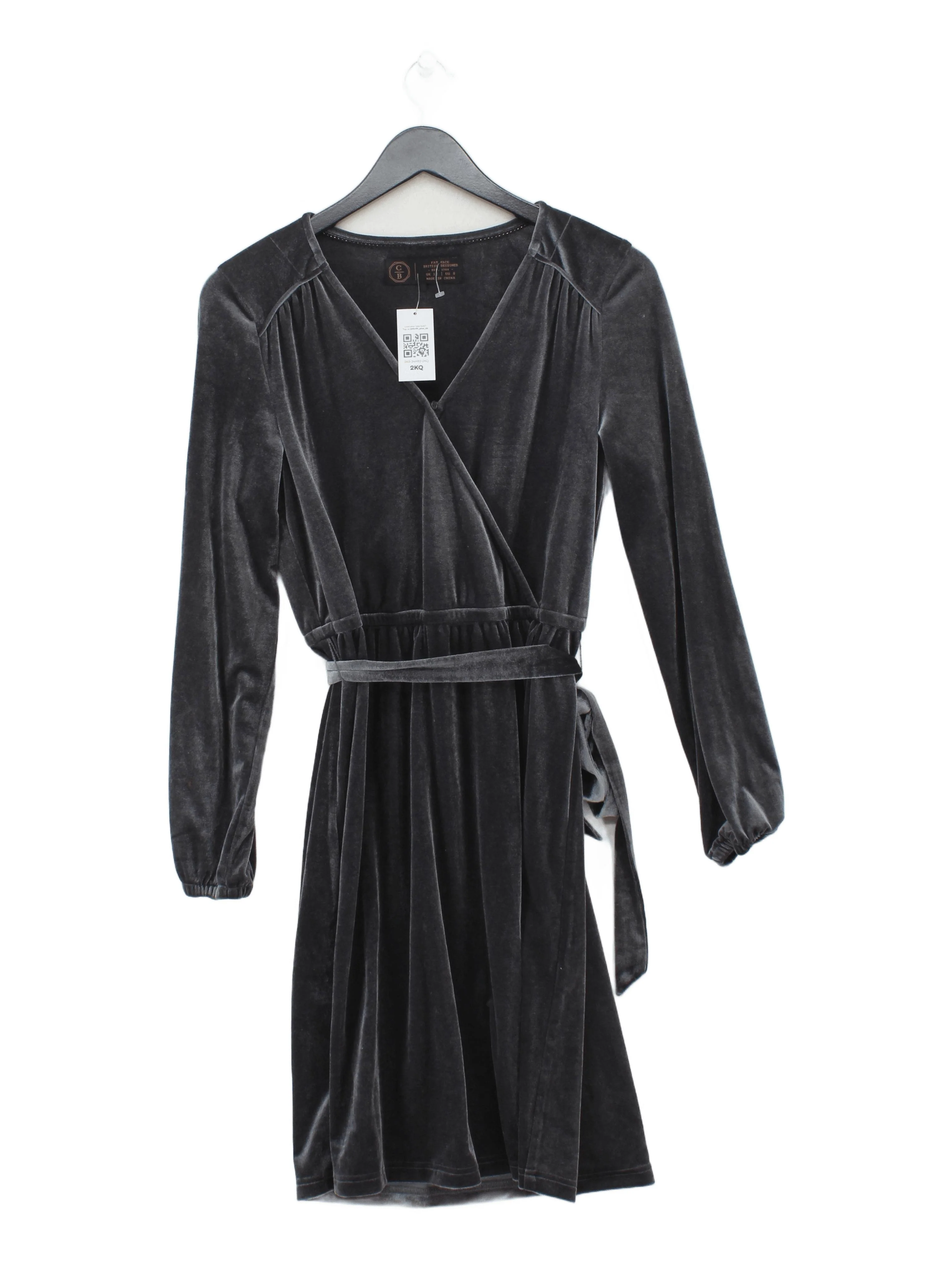 Fat Face Wrap Mini Dress UK12 in Grey