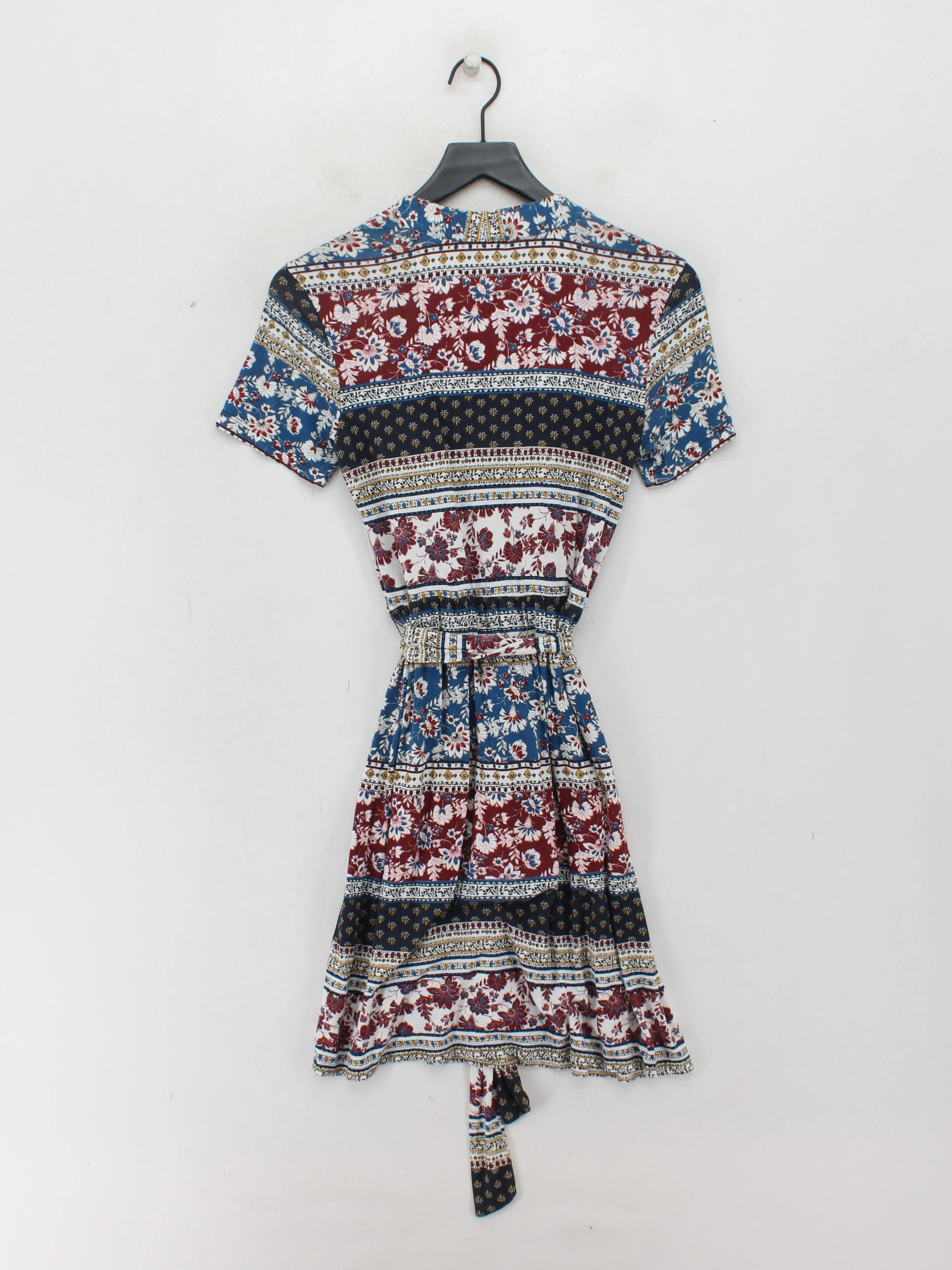 Fat Face Wrap Mini Dress UK8 in Multi - Image 2