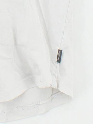 Fcuk Men's T-Shirt L White 100% Cotton Basic - Image 4