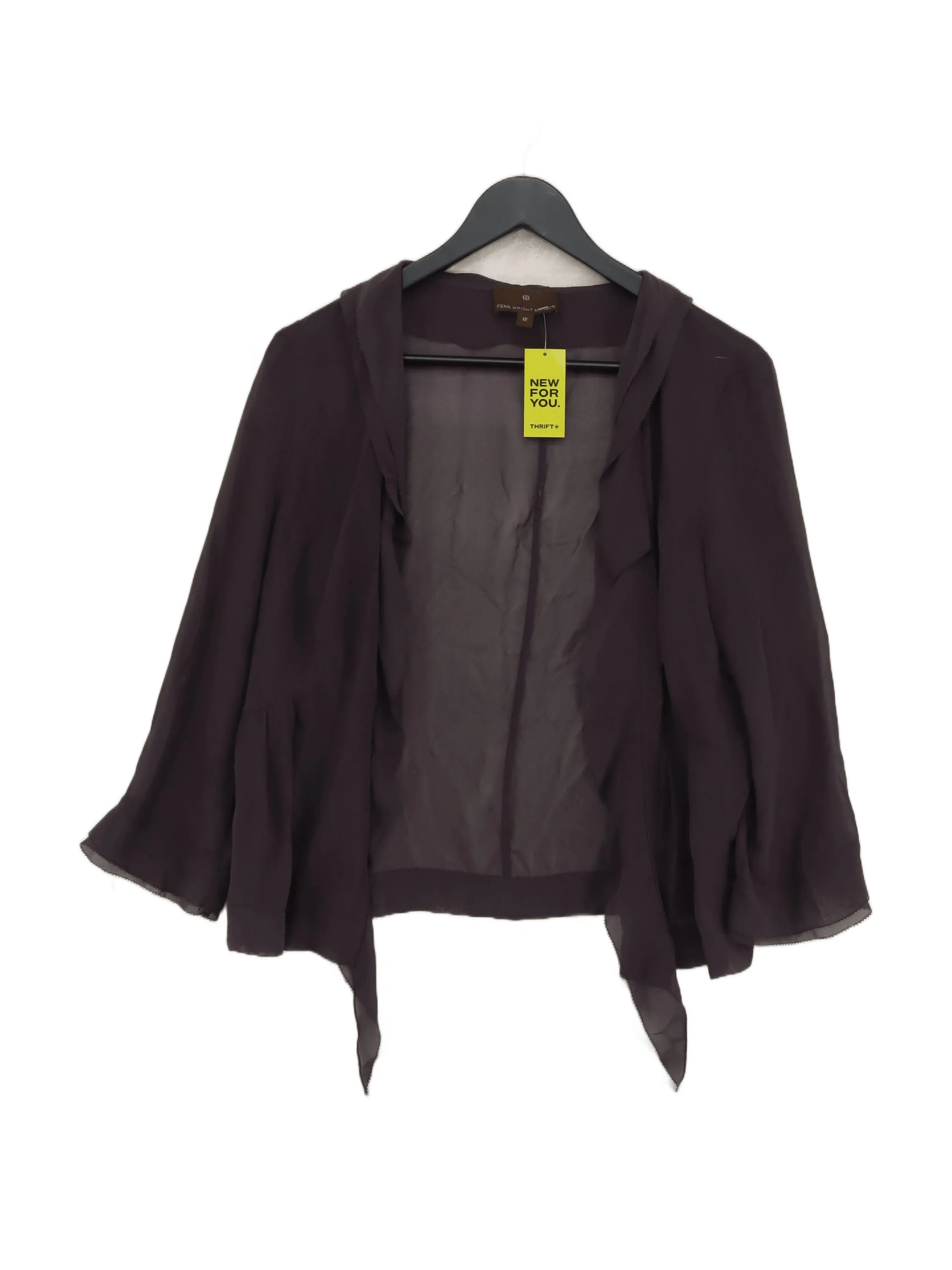 Fen Wright Manson Studio Women's Cardigan UK 12 Purple 100% Other Cardigan