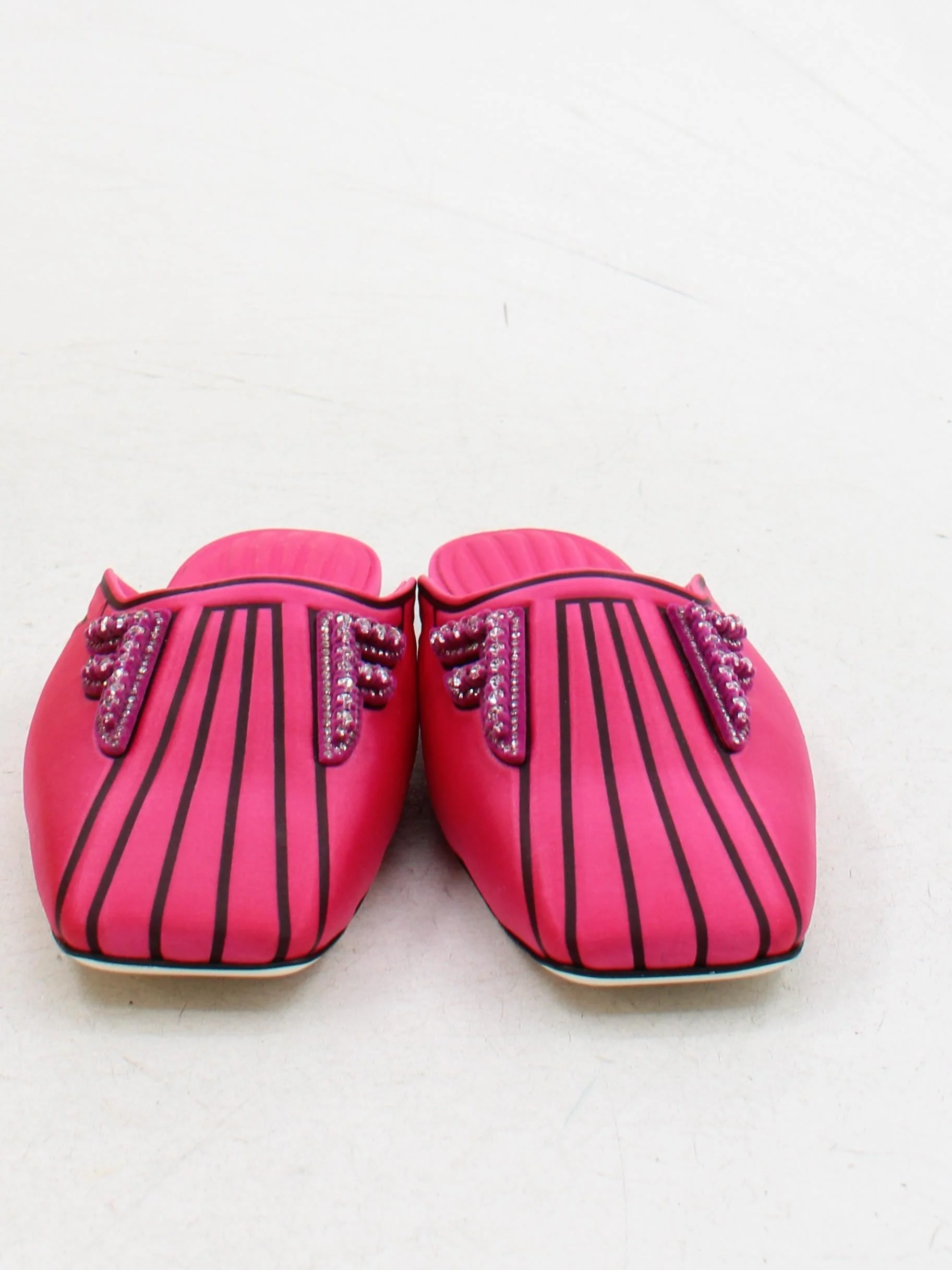 Fendi Women's Flat Shoes UK 4 Pink Other with Leather Slider - Image 2