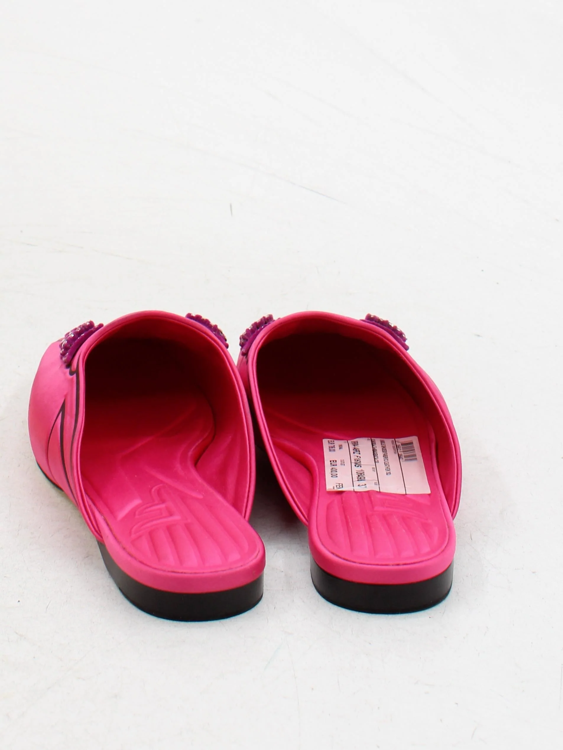 Fendi Women's Flat Shoes UK 4 Pink Other with Leather Slider - Image 3