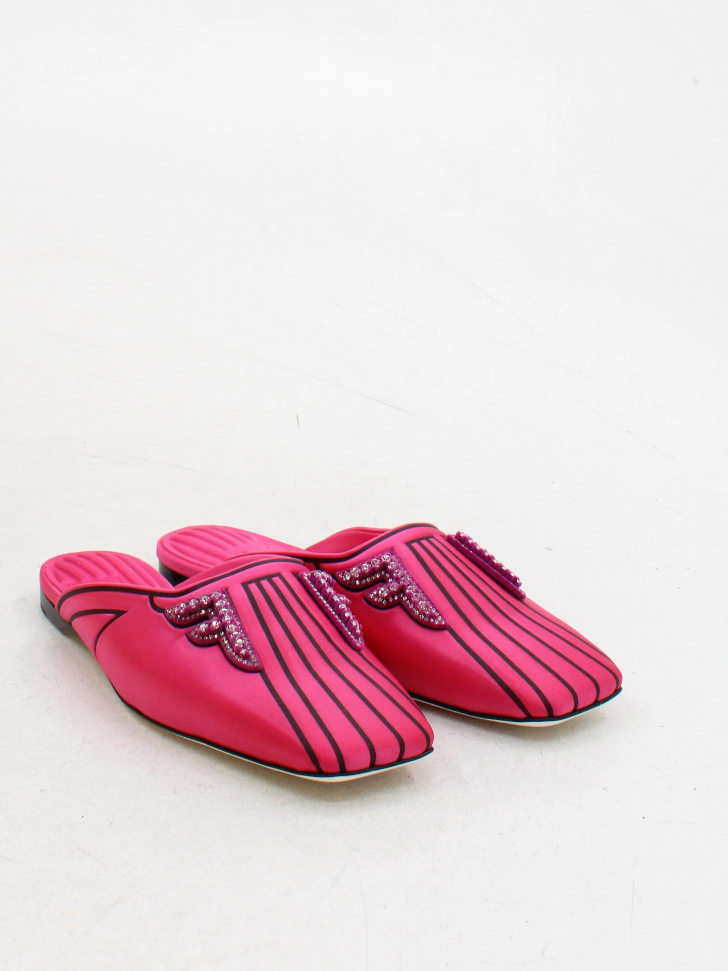 Fendi Women's Flat Shoes UK 4 Pink Other with Leather Slider - Image 4