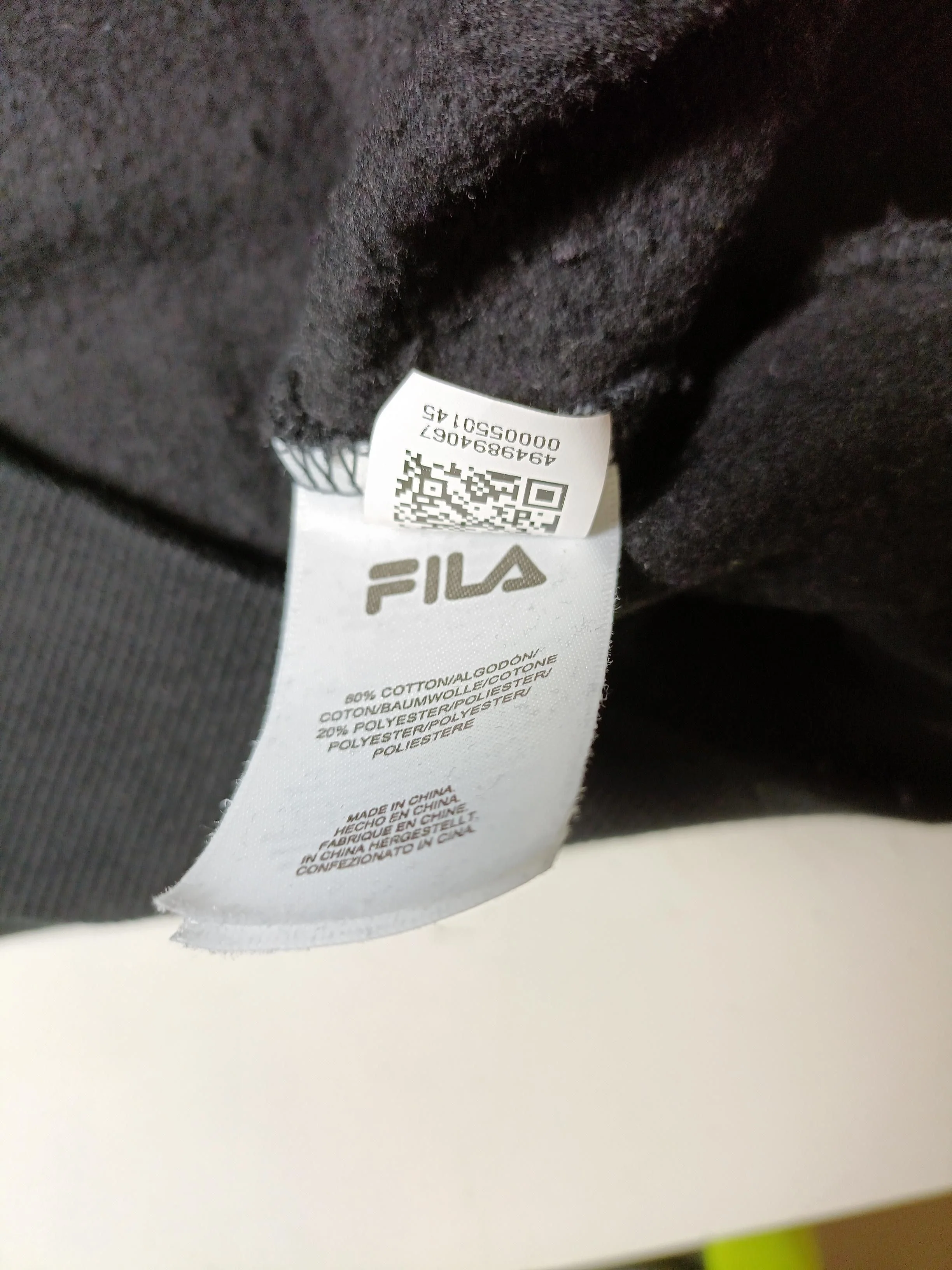 Fila Men's Hoodie M Black Graphic Cotton with Polyester Pullover - Image 6