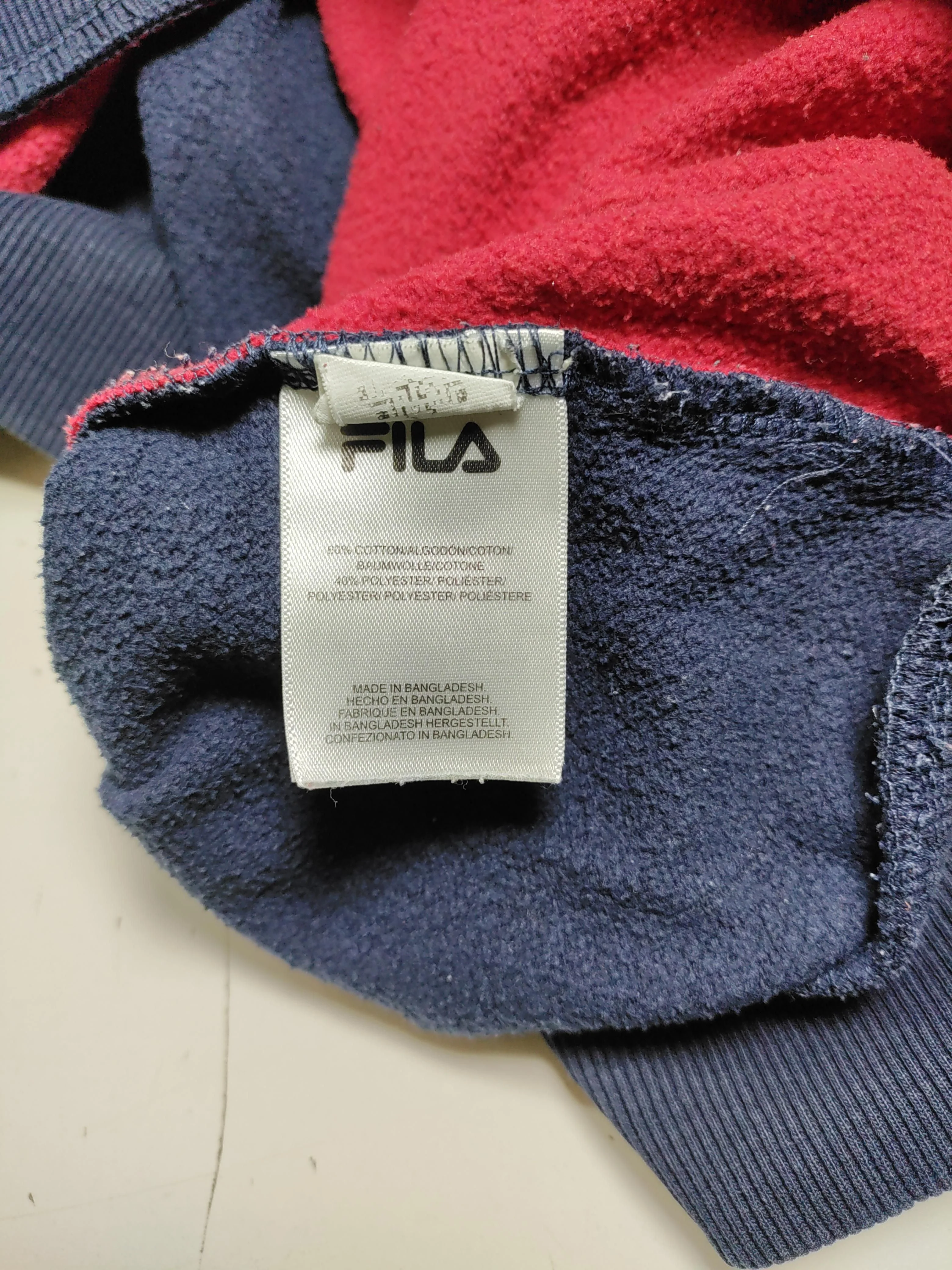 Fila Men's Hoodie M Multi Graphic Cotton with Polyester Pullover - Image 7
