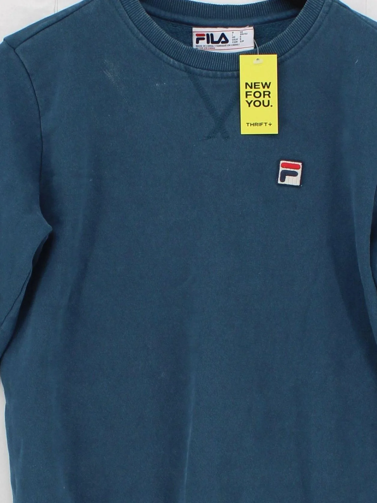 Fila Men's Hoodie S Blue Cotton with Polyester Pullover - Image 3