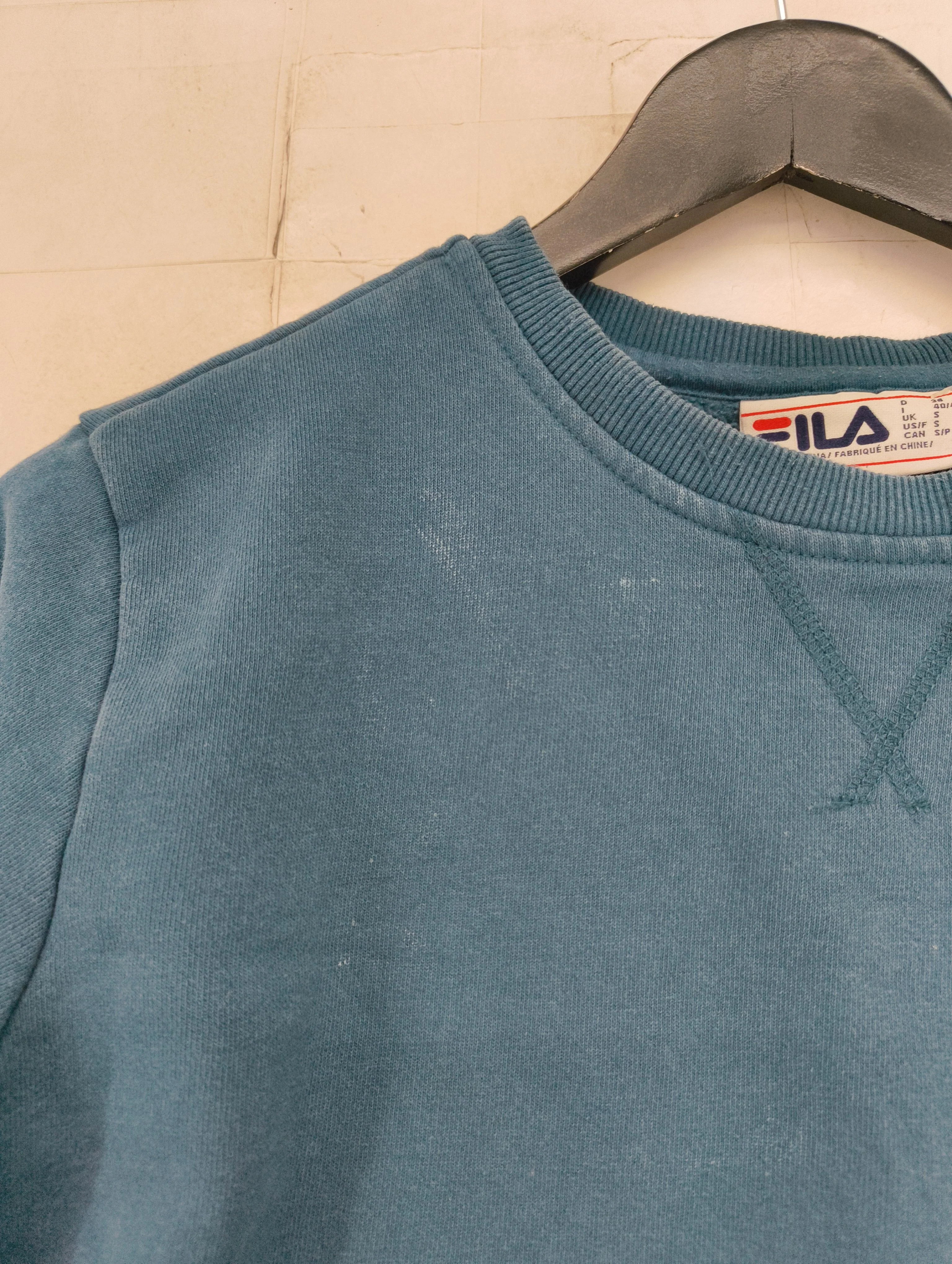 Fila Men's Hoodie S Blue Cotton with Polyester Pullover - Image 5